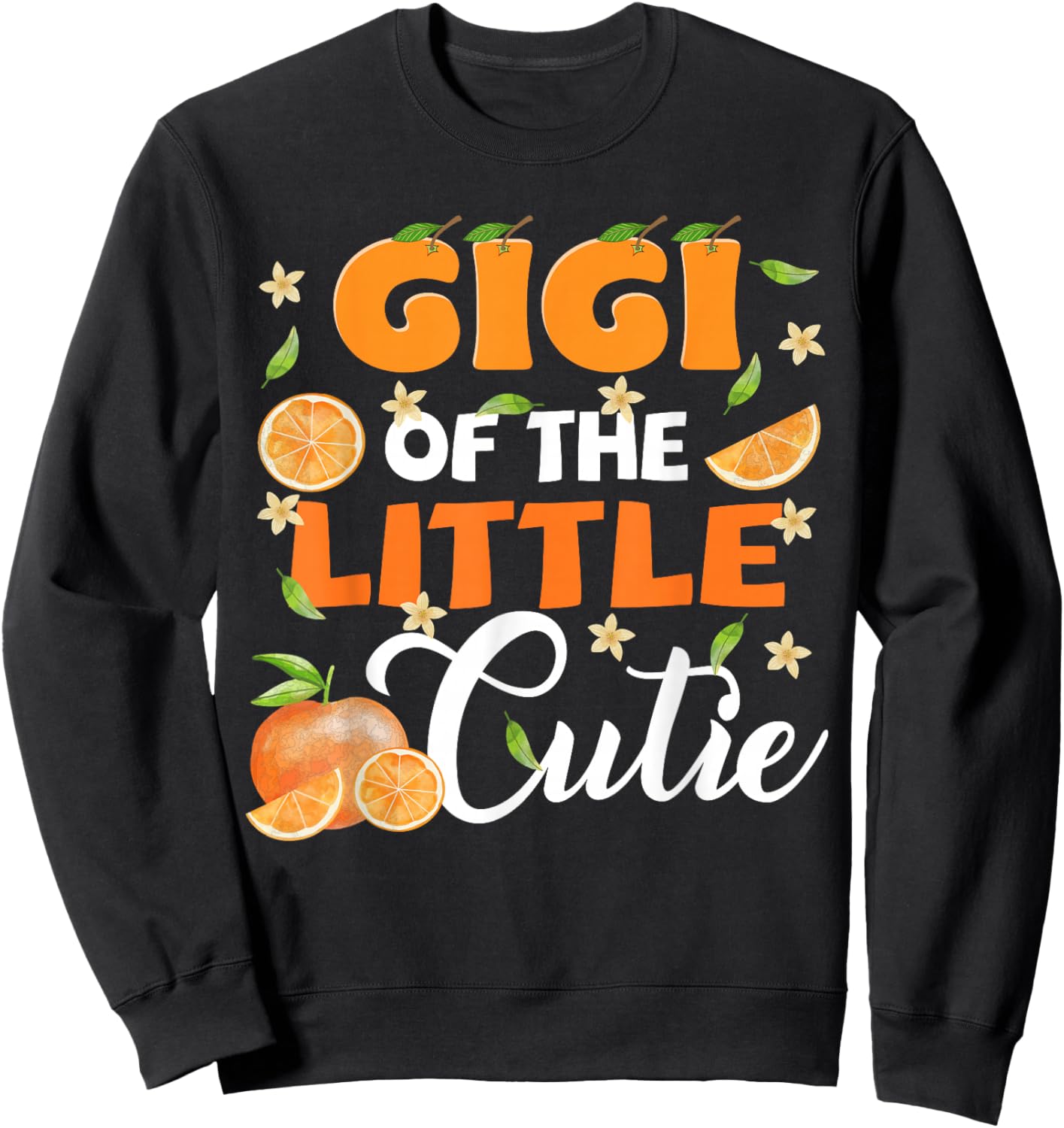 Gigi of The Little Cutie Orange Clementine Bday Party Sweatshirt - Sweatshirt | Black
