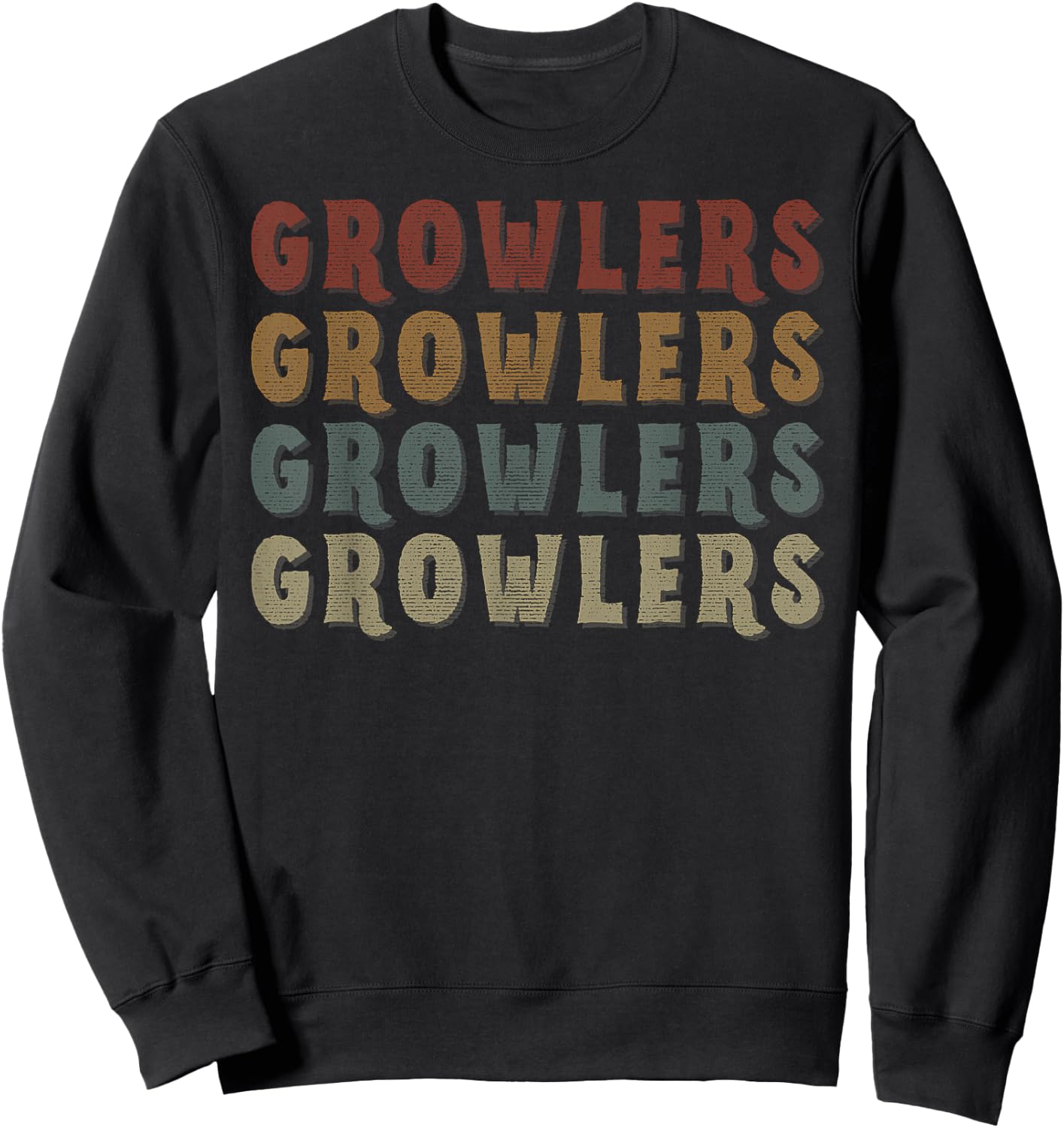 Vintage Cool Growlers Name Funny Love Heart Growlers Sweatshirt - Sweatshirt | Black