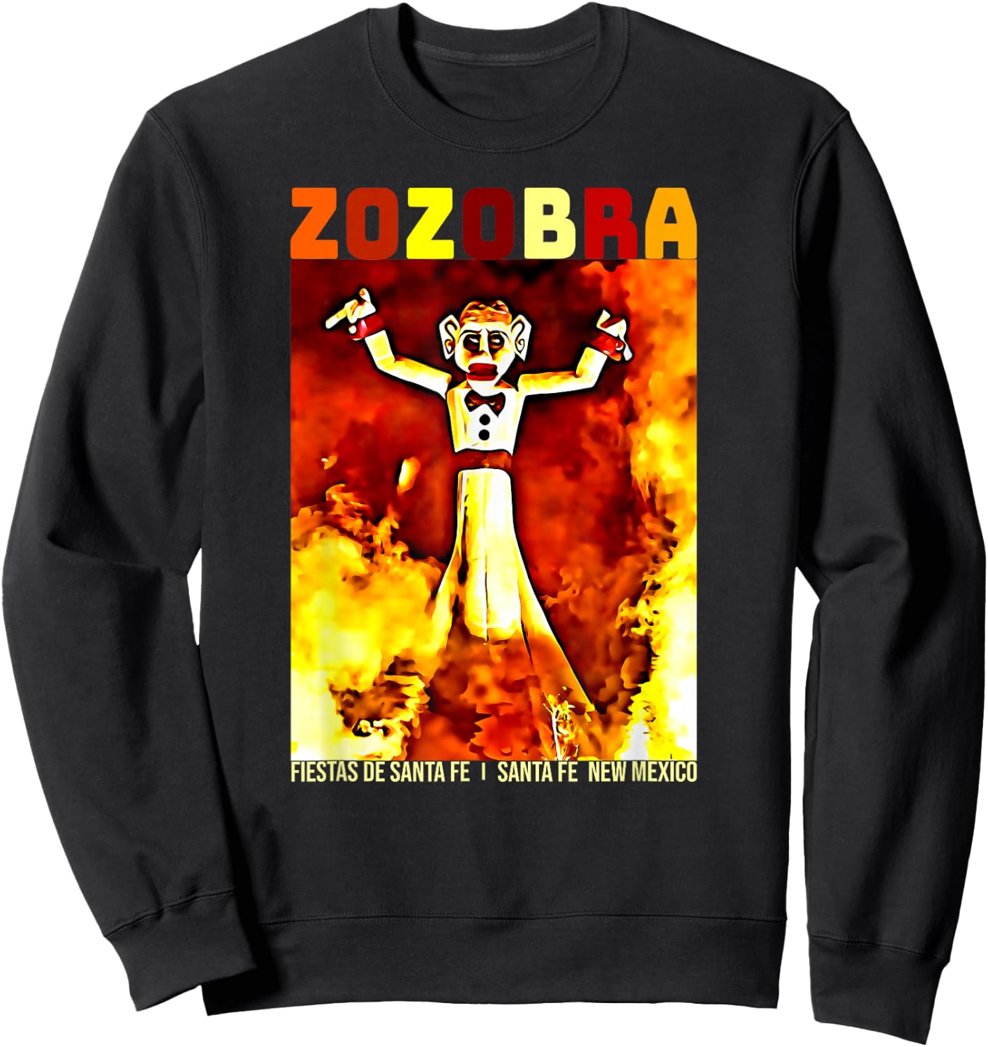 Zozobra Fiestas De Sante Fe New Mexico Old Man Gloom Sweatshirt - Sweatshirt | Black