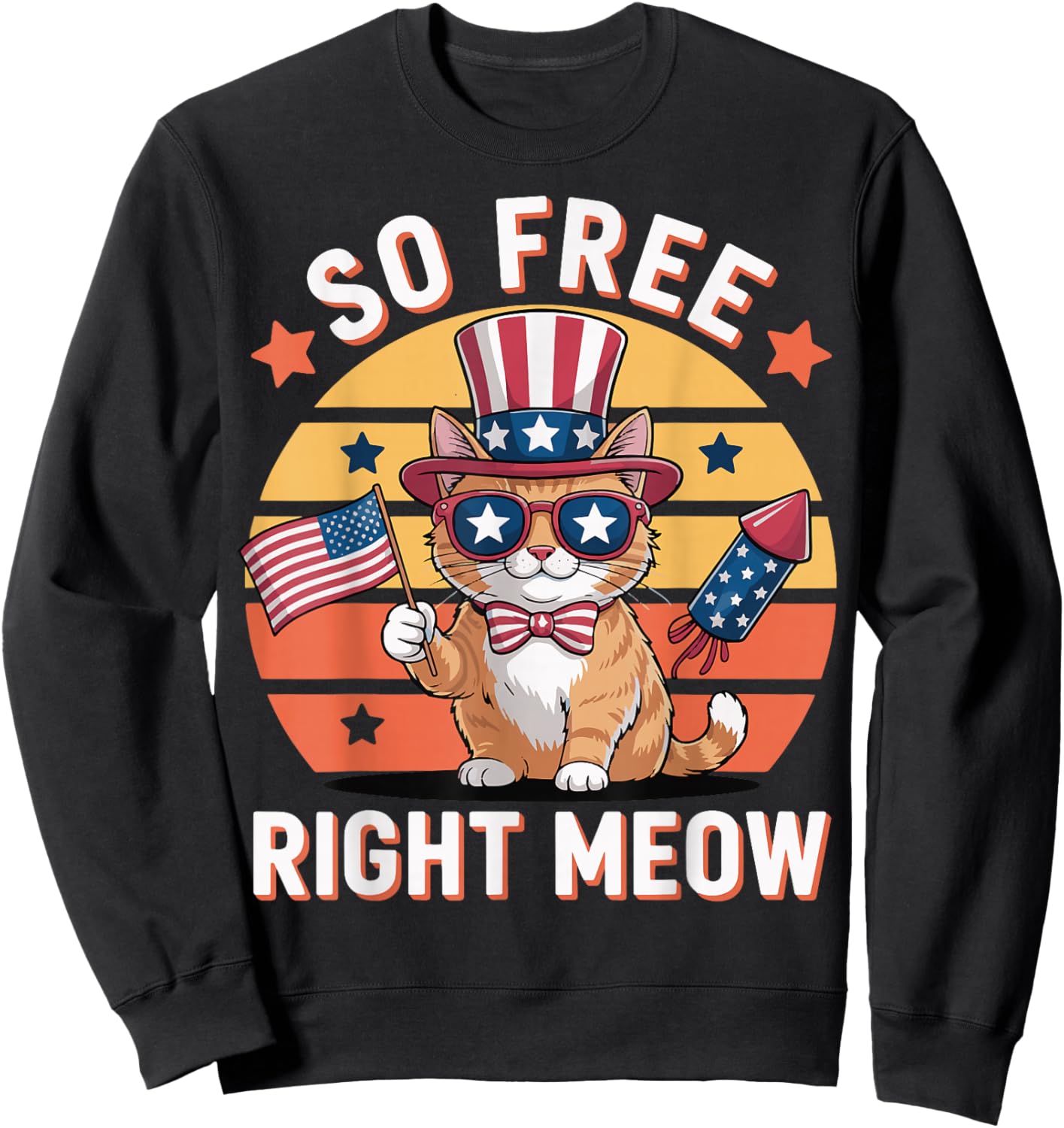 So Free Right Meow Sweatshirt - Sweatshirt | Black