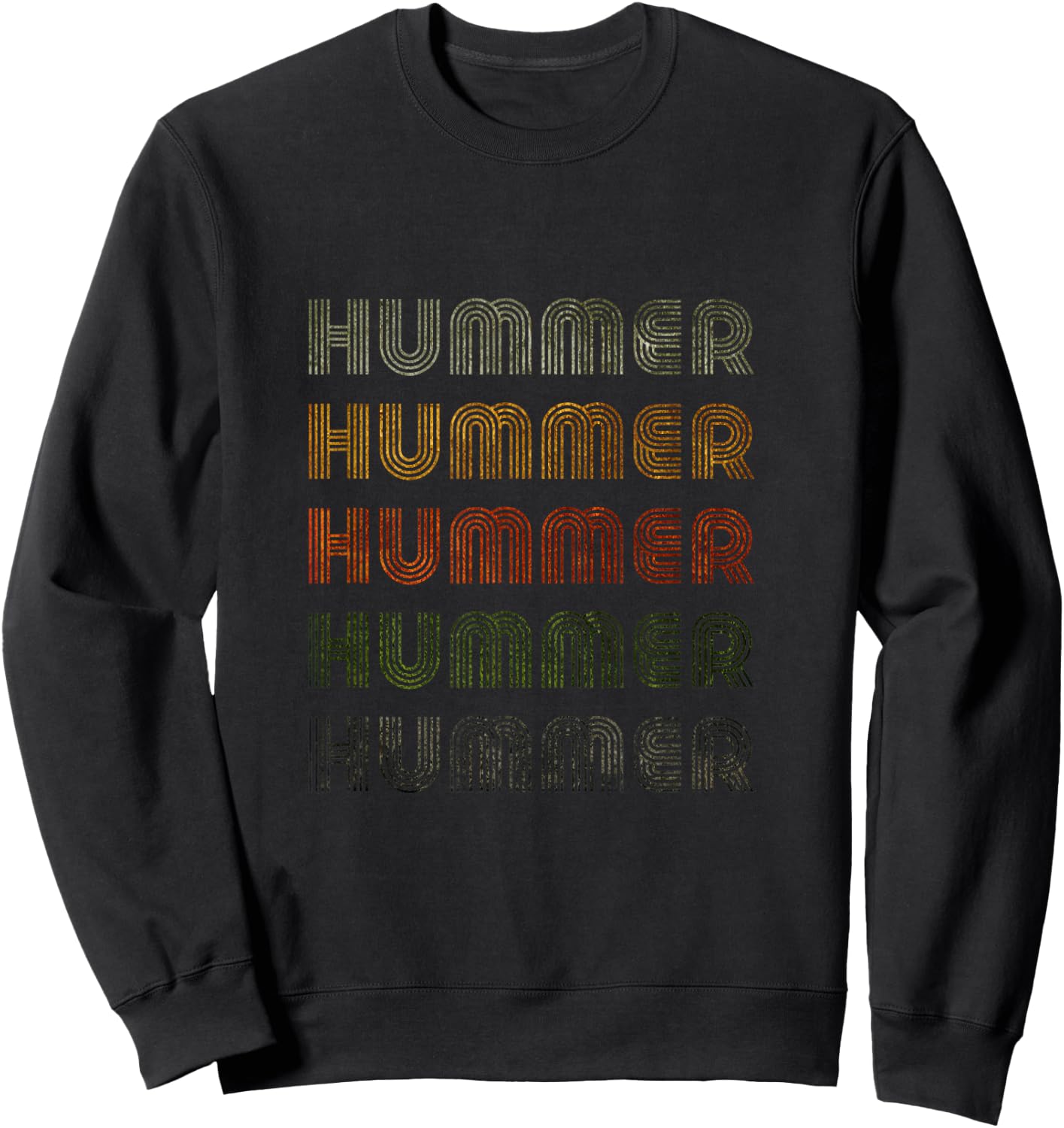Love Heart Hummer Grunge Vintage Style Black Hummer Sweatshirt - Sweatshirt | Black