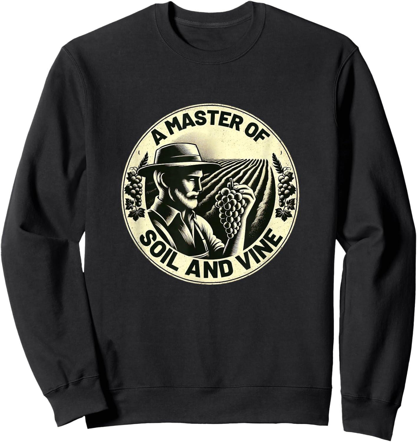 Classic A Master Of Soil And Vine Winemaking Sweatshirt - Sweatshirt | Black