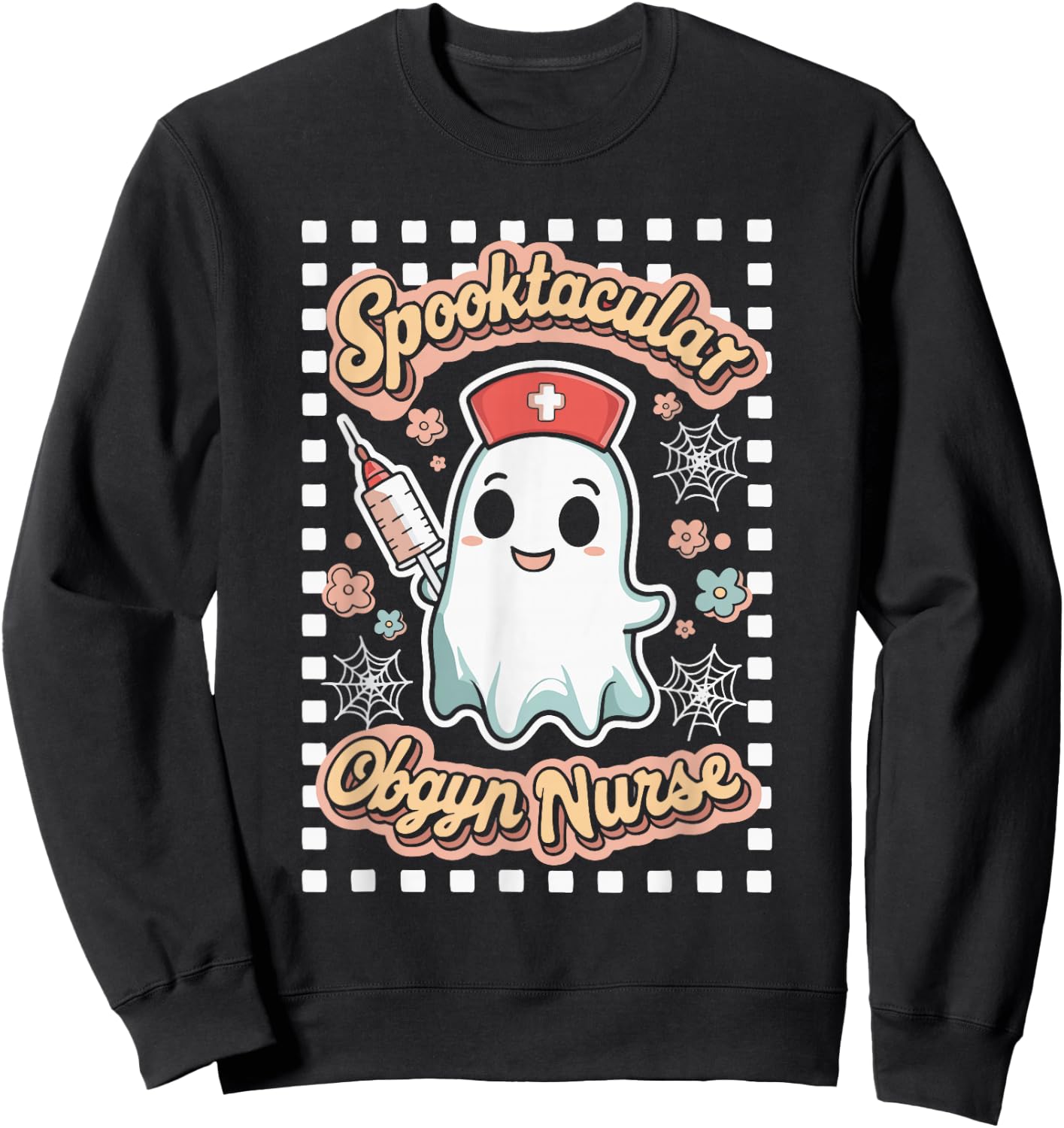 Spooktacular OBGYN Nurse Gynecologist Obstetrics Sweatshirt - Sweatshirt | Black