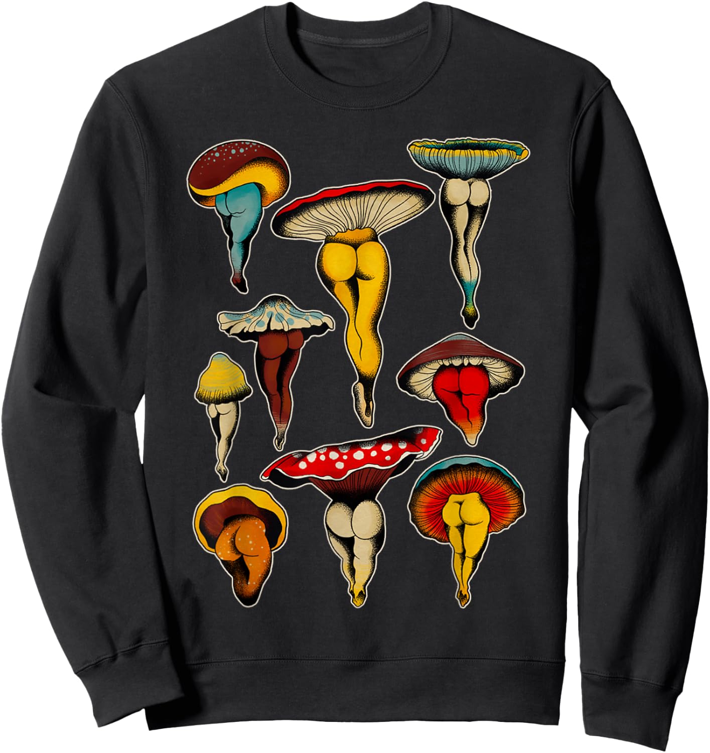 Mushroom Sexy Mycology Fungi Foraging Mushroom Whisperer Sweatshirt - Sweatshirt | Black