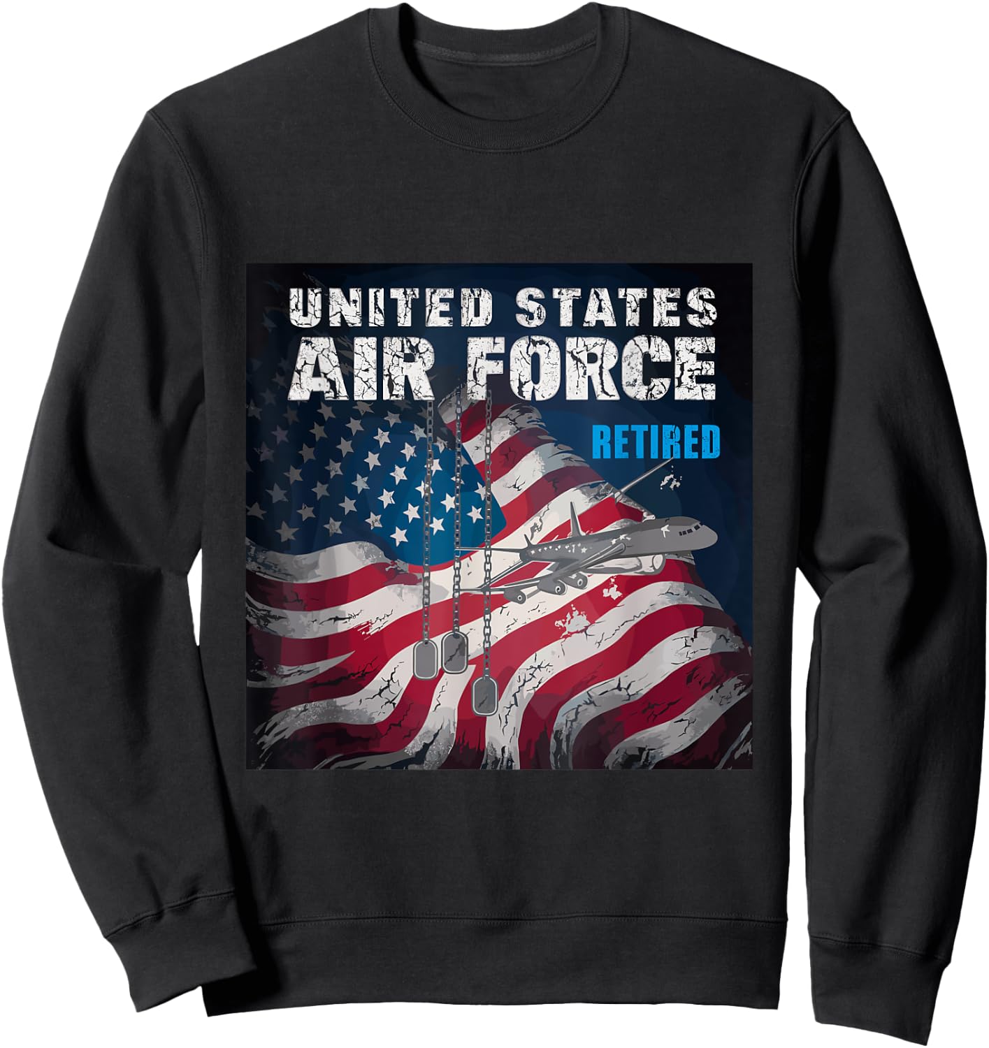 Veteran Of The United States Air Force Retired Sweatshirt - Sweatshirt | Black