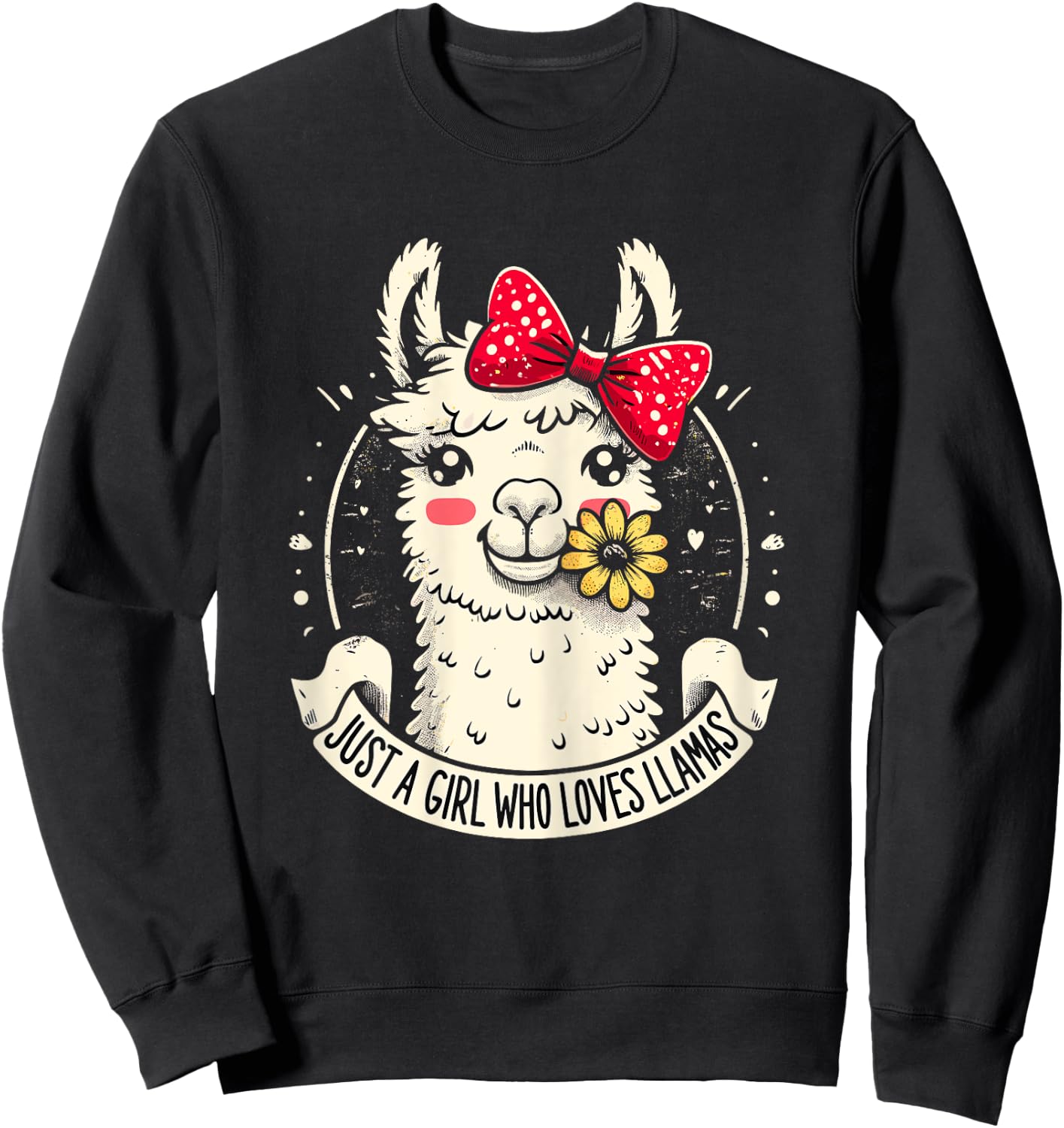 Just a Girl who loves Llamas Sweatshirt - Sweatshirt | Black