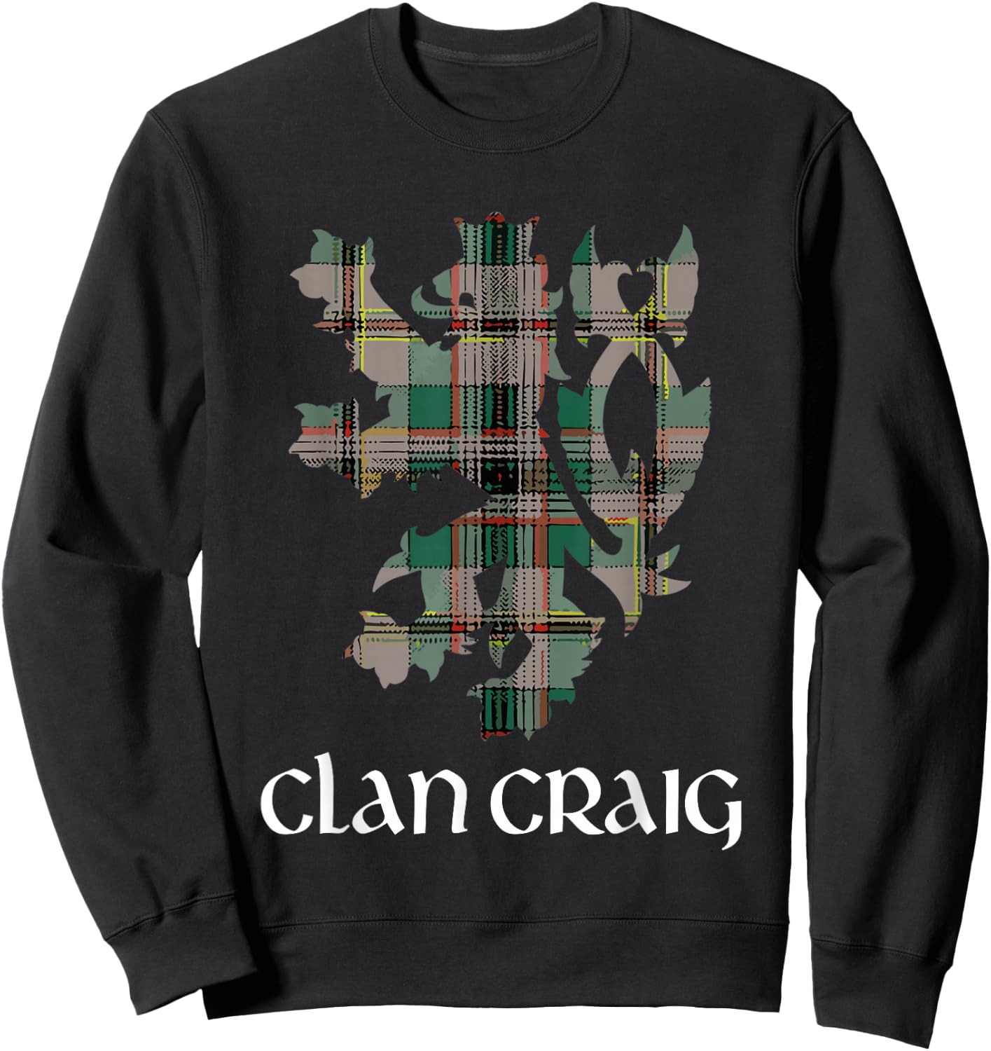 Clan Craig Tartan Scottish Family Name Scotland Pride Sweatshirt - Sweatshirt | Black