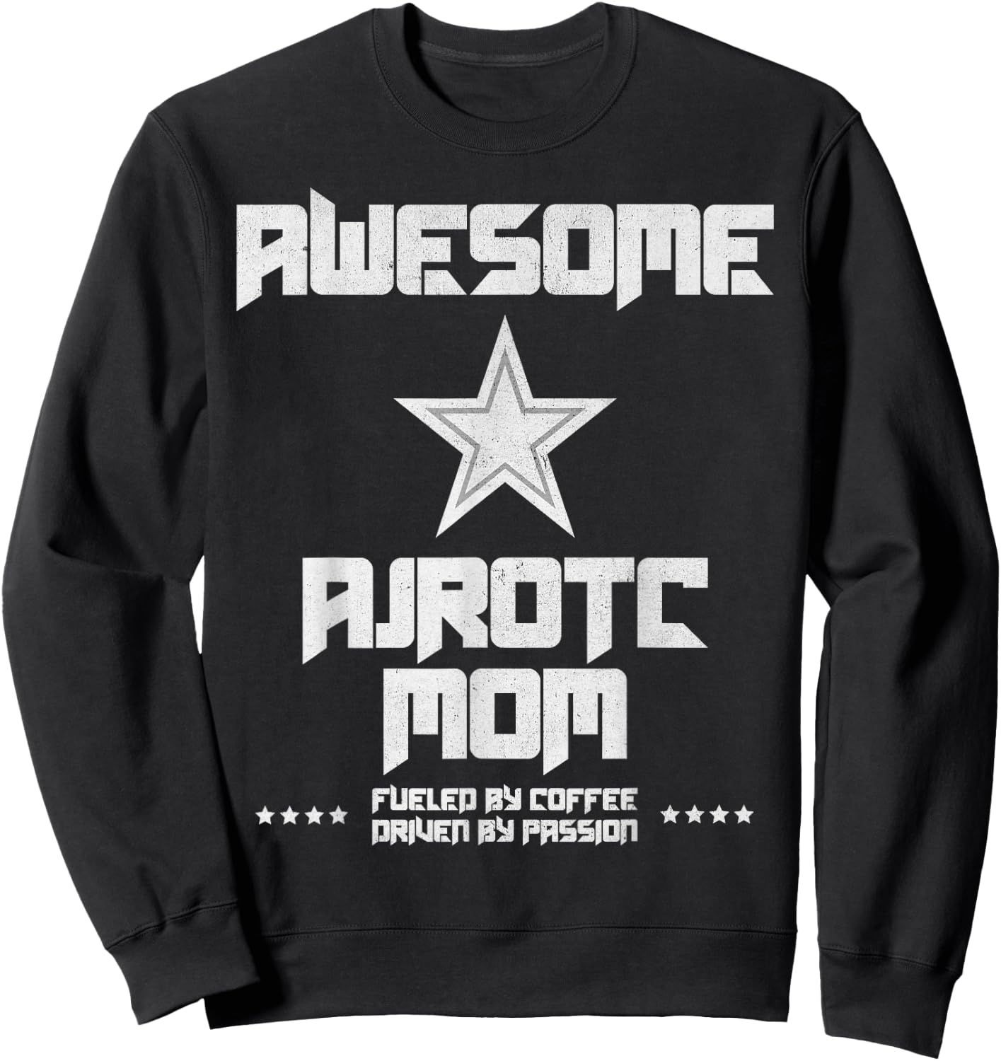 Awesome AJROTC Mom Military JROTC Cadet Proud AJROTC Mom Sweatshirt - Sweatshirt | Black