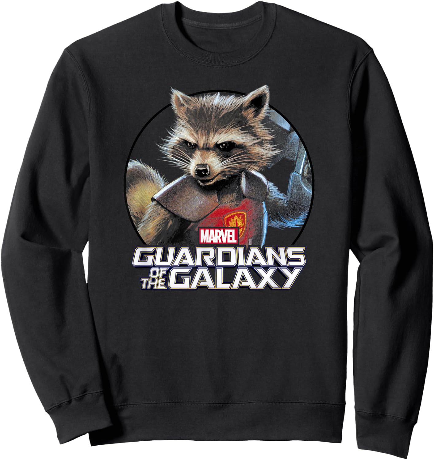 Marvel Guardians of the Galaxy Rocket Raccoon Circle Sweatshirt - Sweatshirt | Black