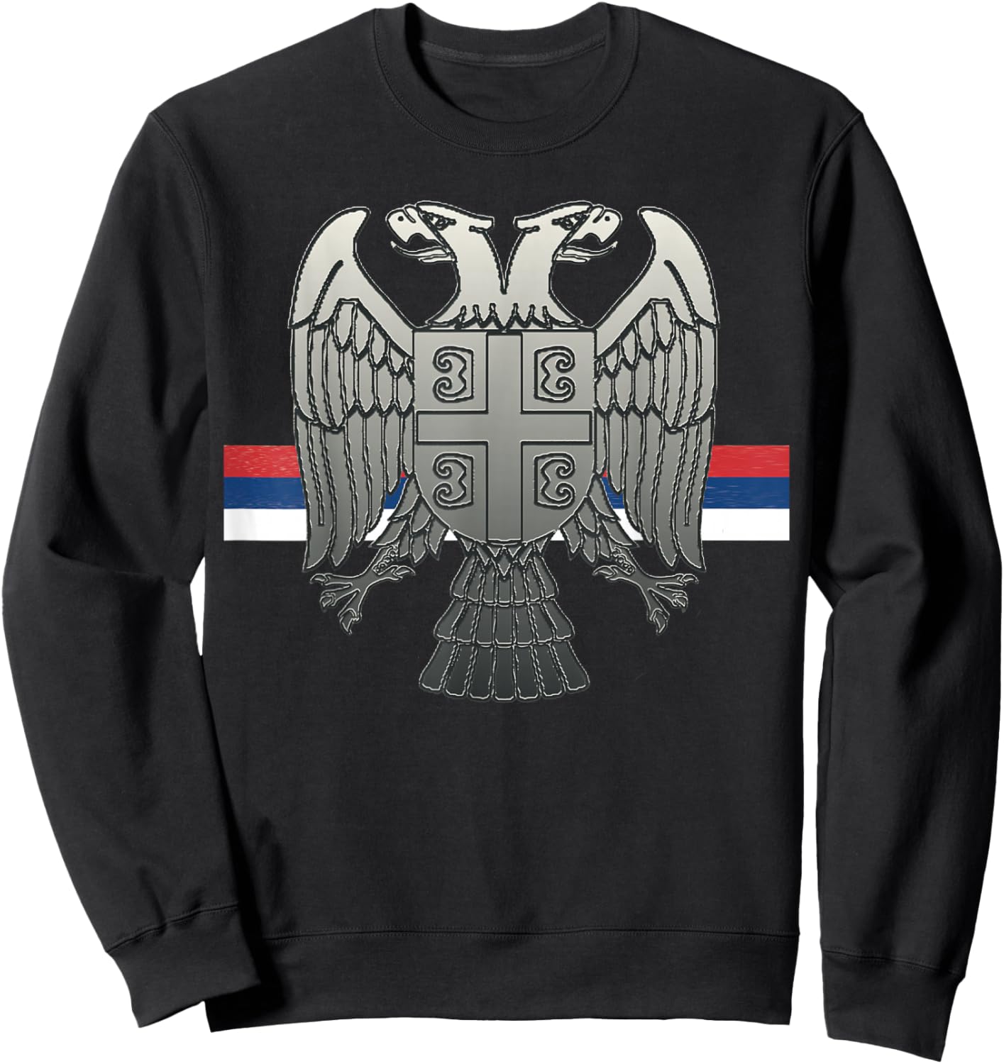 Serbian Cross and National Eagle Sweatshirt - Sweatshirt | Black