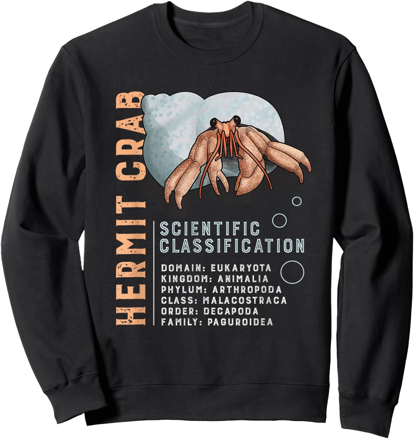 Hermit Crab STEM Science Classification Kids, Women's, Men's Sweatshirt - Sweatshirt | Black