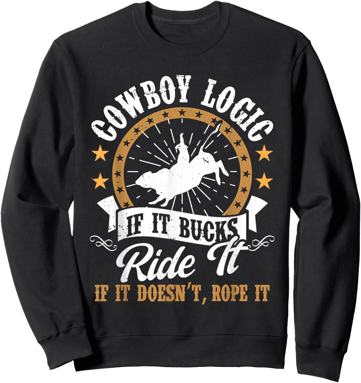 Howdy Equestrian Wild West Country Music Rider Rodeo Cowboy Sweatshirt - Sweatshirt | Black
