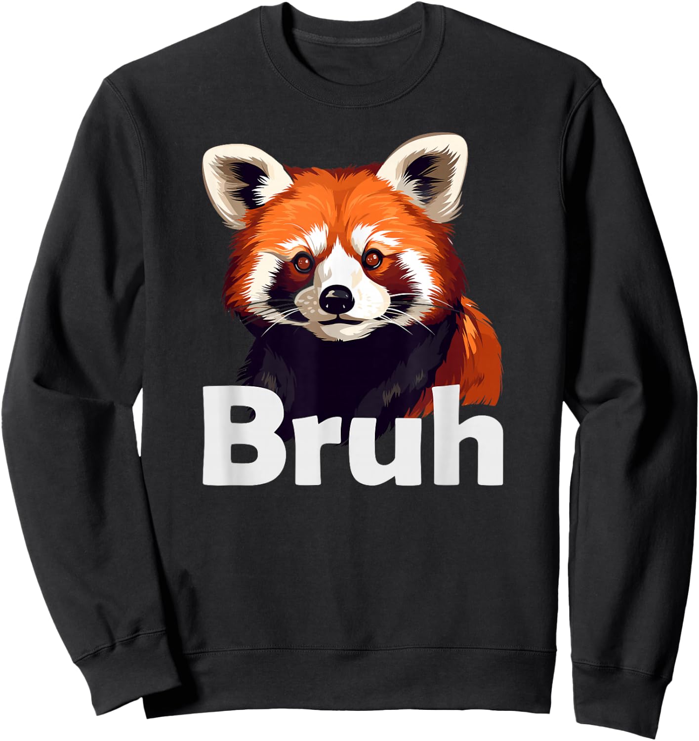 Red Panda Bruh Sweatshirt - Sweatshirt | Black