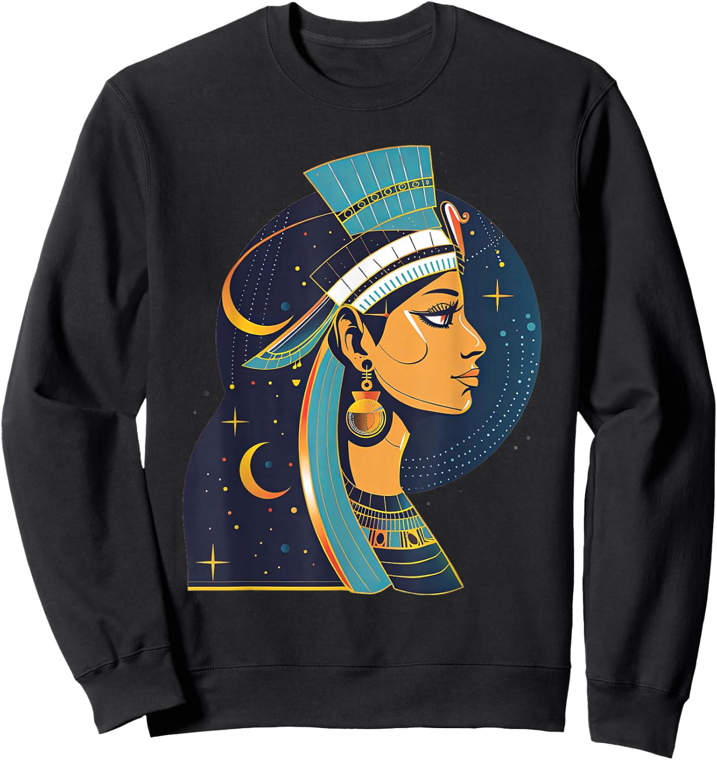 Inanna 90s Retro Ishtar Goddess Queen Of Heaven Sweatshirt - Sweatshirt | Black