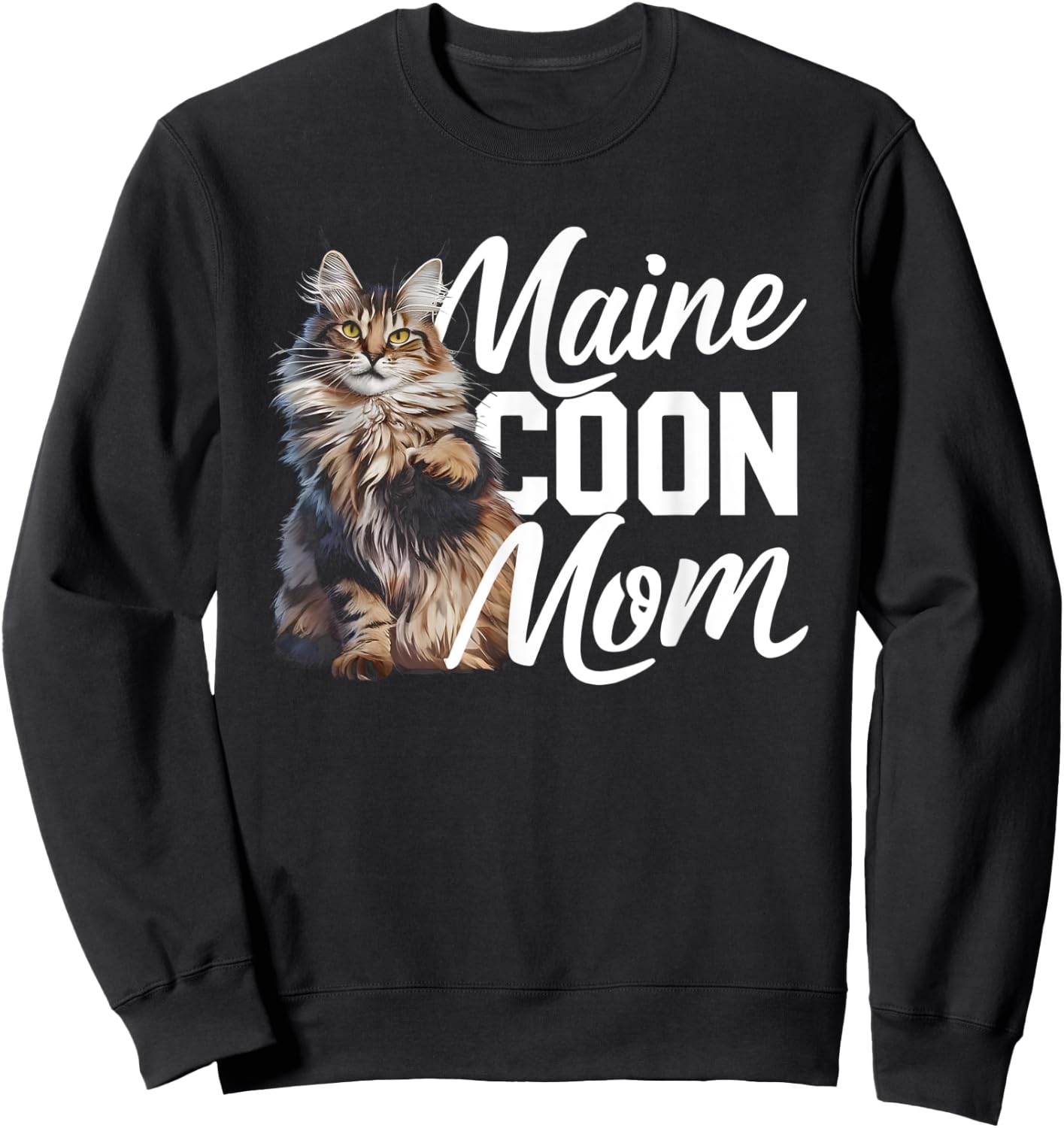 Maine Coon Mom Sweatshirt - Sweatshirt | Black