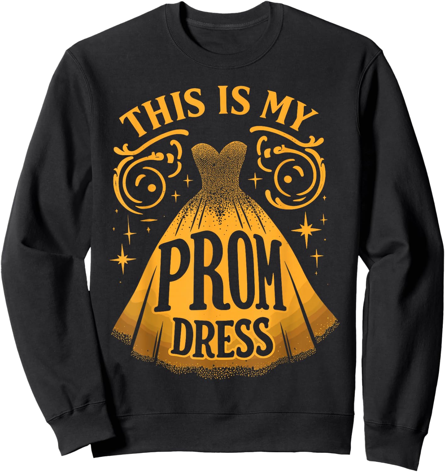 Party Night Prom Dress Promenade Graduation Sweatshirt - Sweatshirt | Black