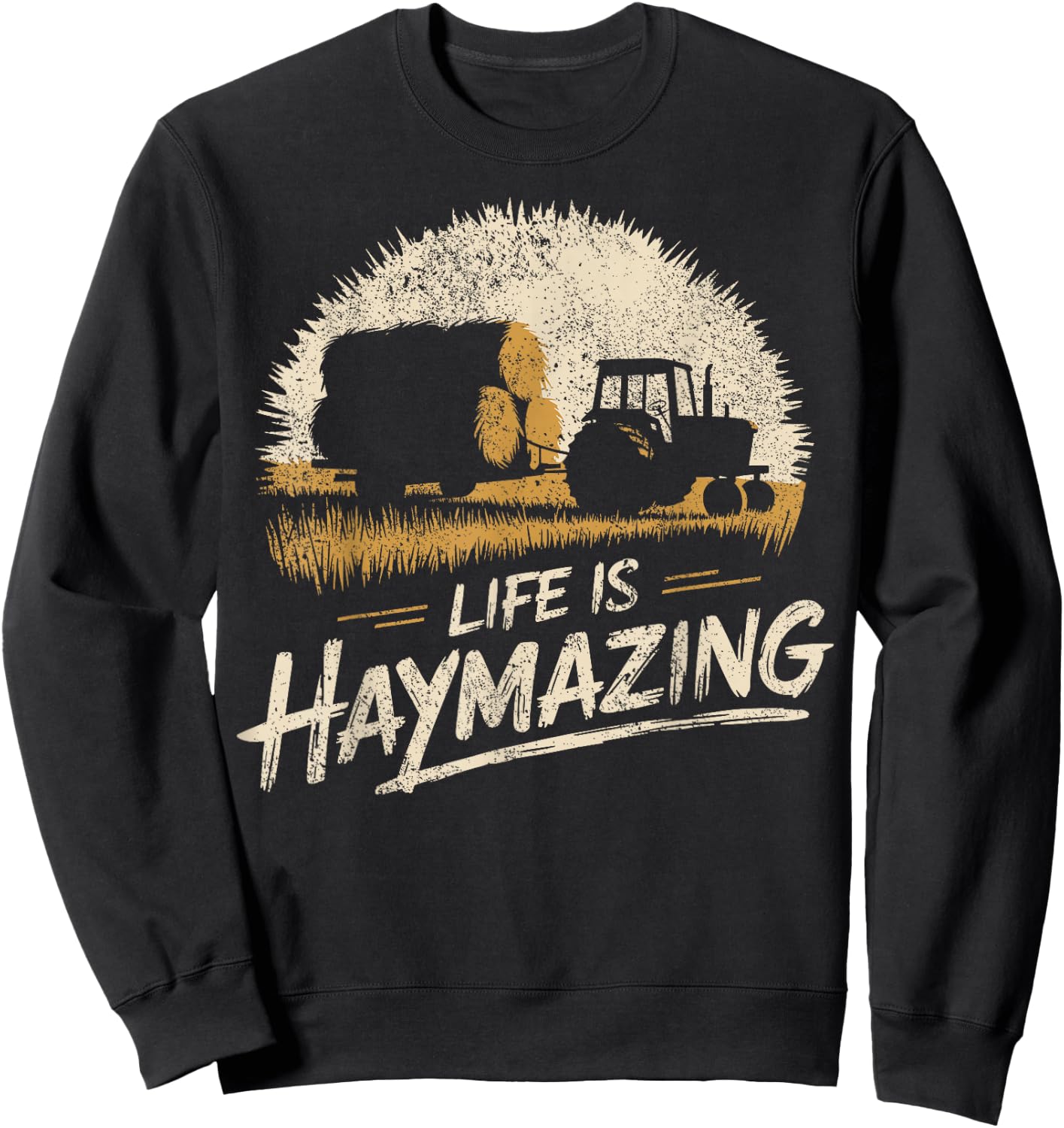 Hay Season Farmer Sweatshirt - Sweatshirt | Black