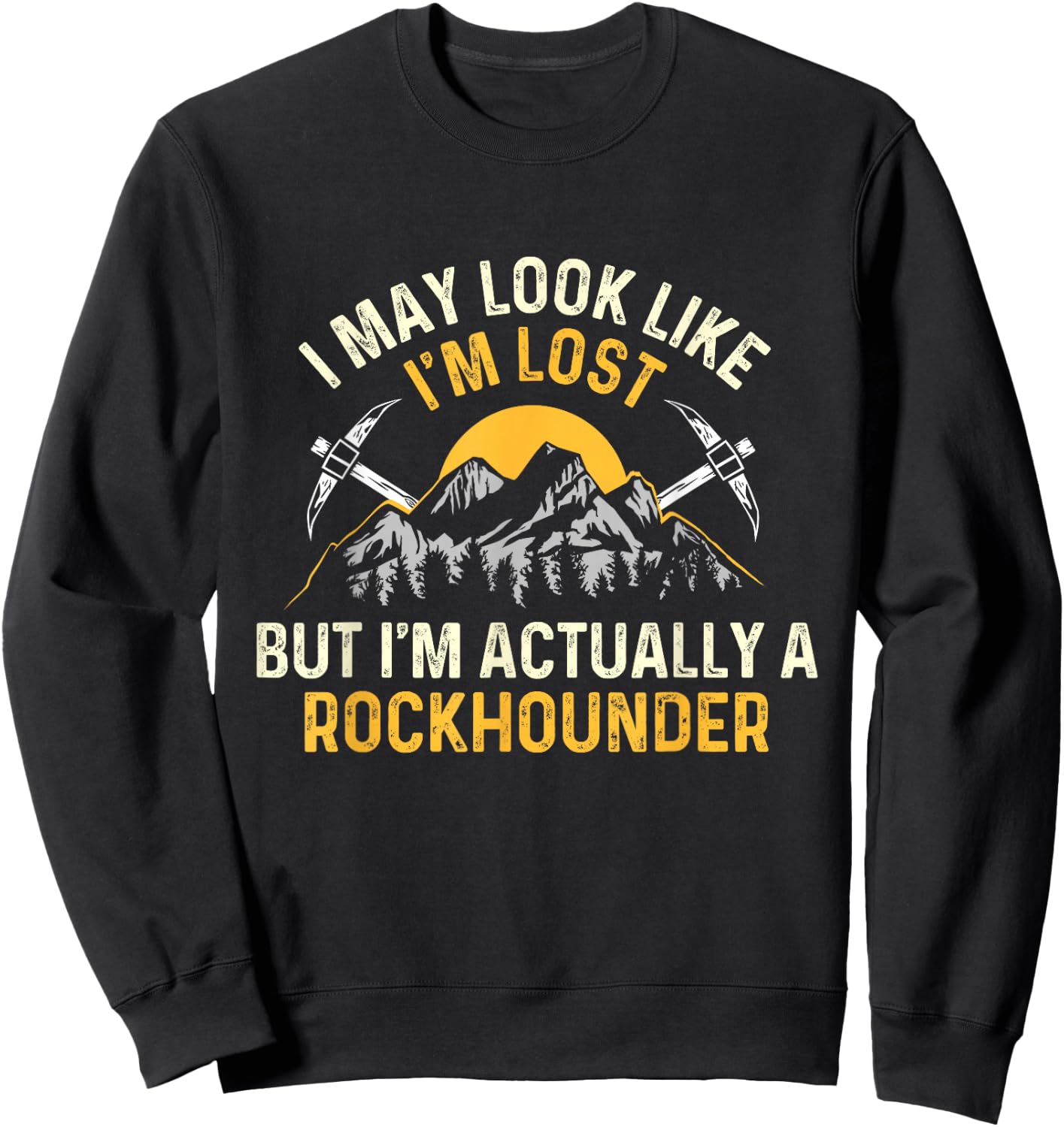 I'm Actually A Rockhounder - Rock Collector Geode Hunter Sweatshirt - Sweatshirt | Black