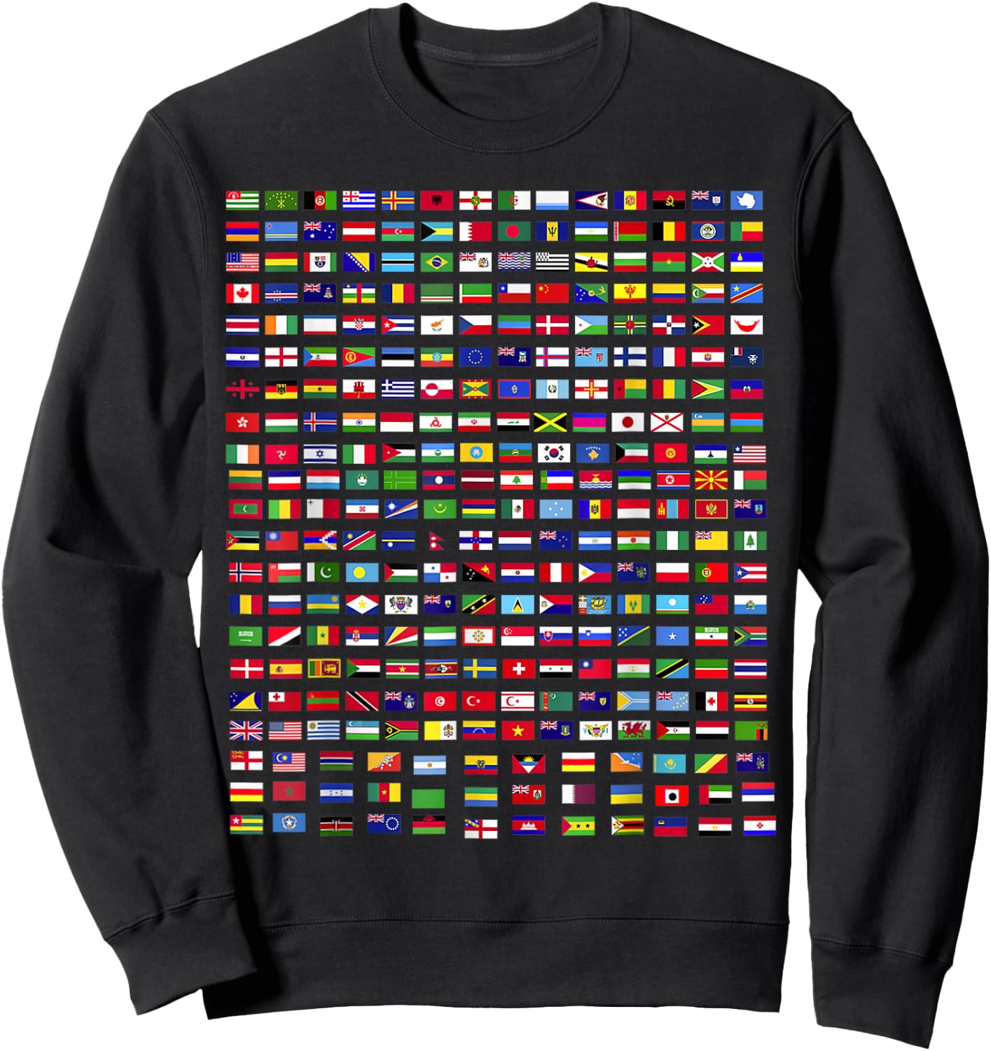 Flags of The Countries of The World 287 Flag International Sweatshirt - Sweatshirt | Black