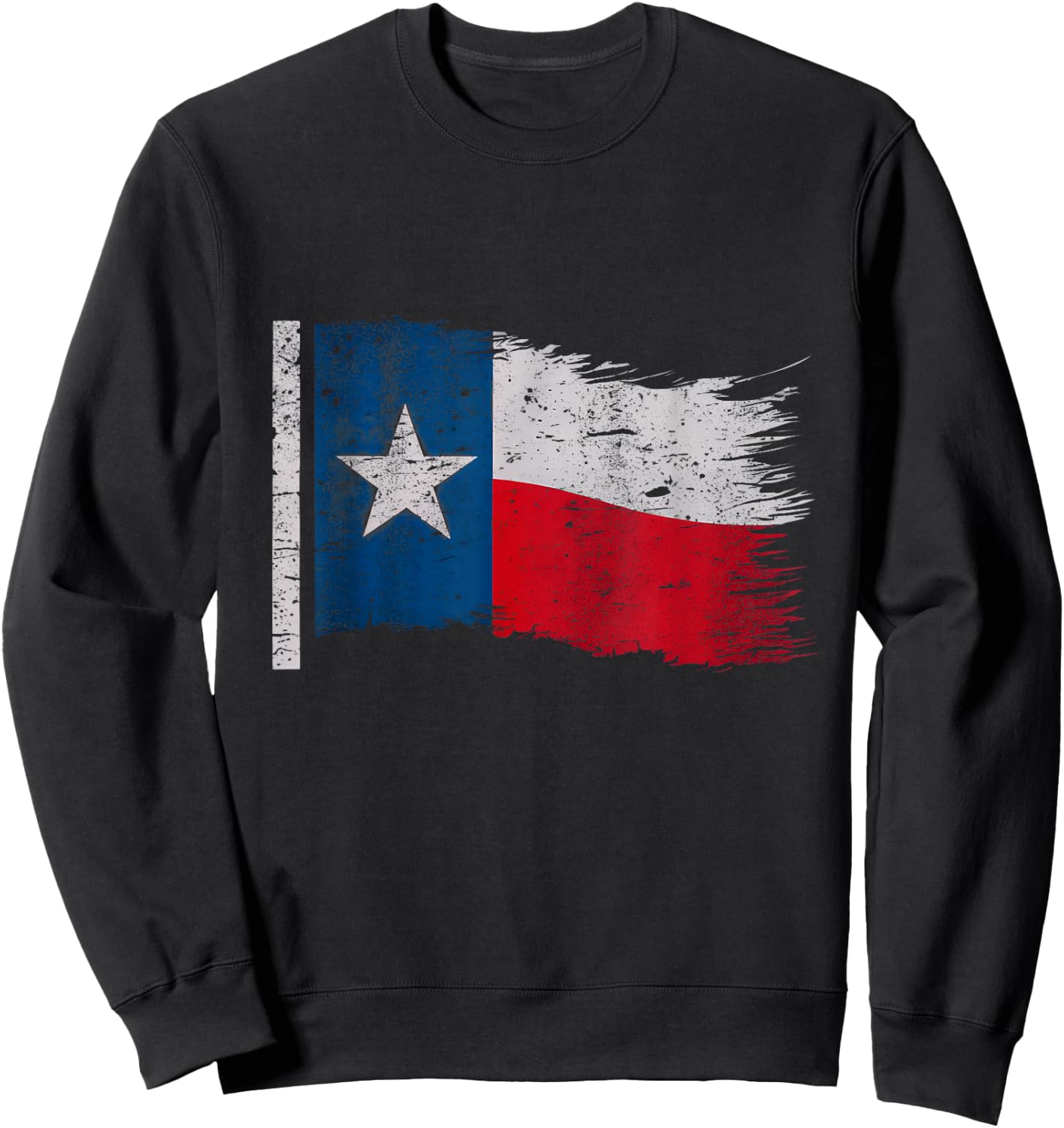 Distressed Texas Flag Sweatshirt - Sweatshirt | Black