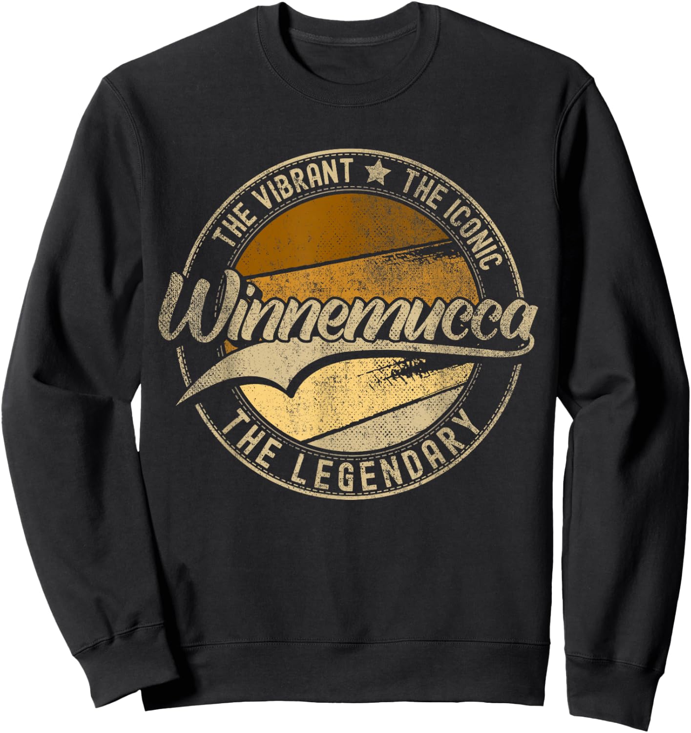 Winnemucca NV | Nevada | Vintage Distressed Sweatshirt - Sweatshirt | Black