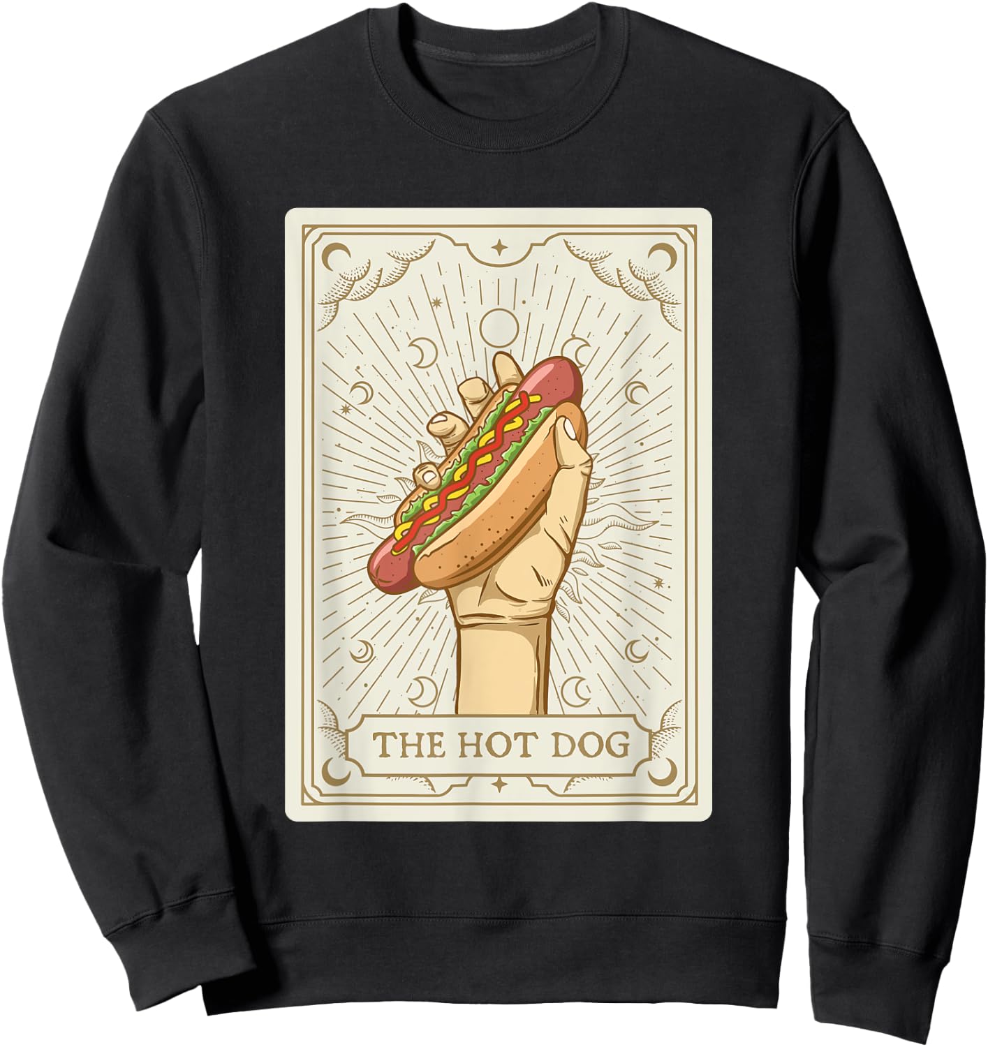Hot Dog Tarot - Hot Dog Lover Fast Food Wiener Men Women Kids Sweatshirt - Sweatshirt | Black