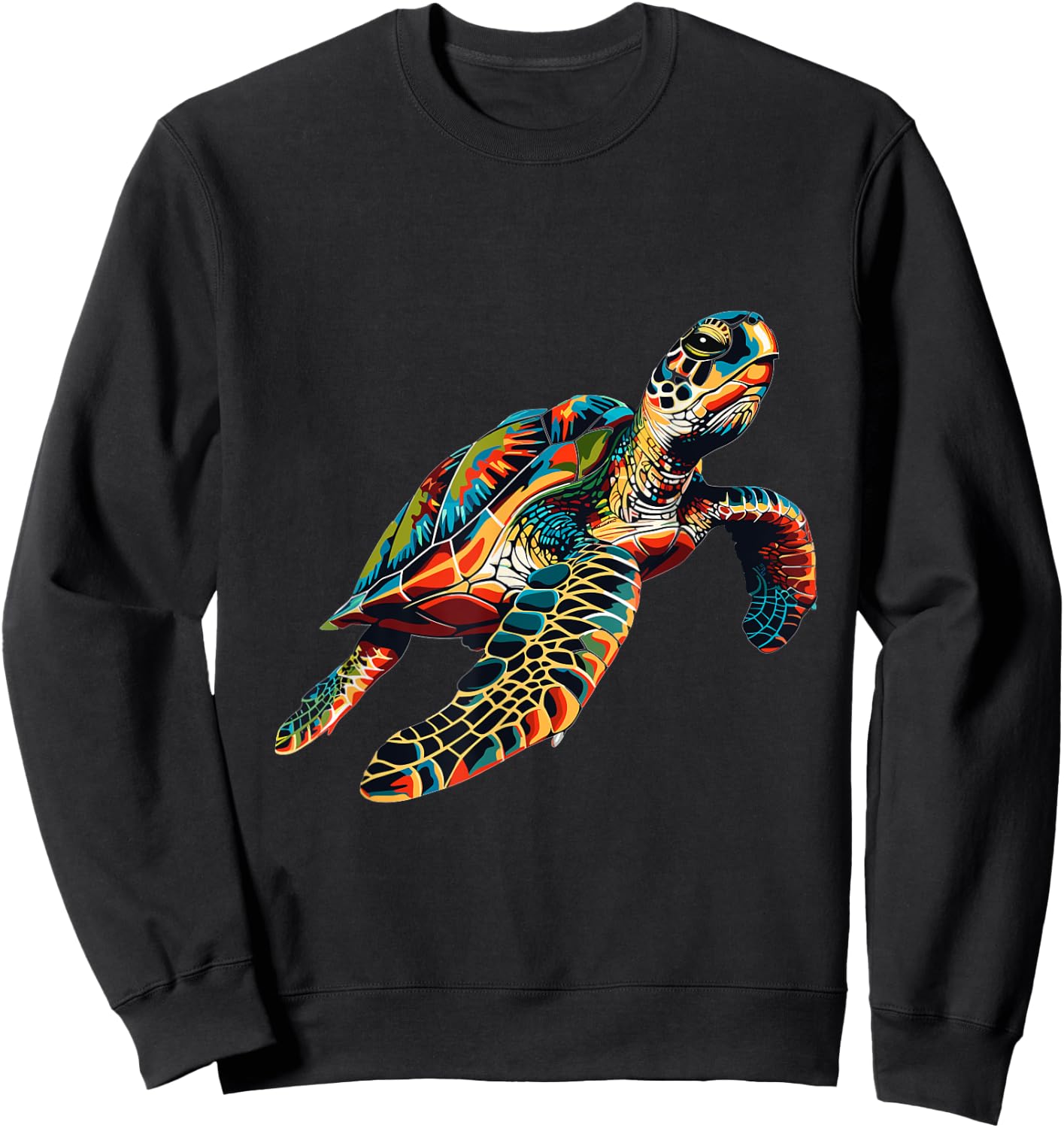 Sea Turtle Lover Graphic Sweatshirt - Sweatshirt | Black