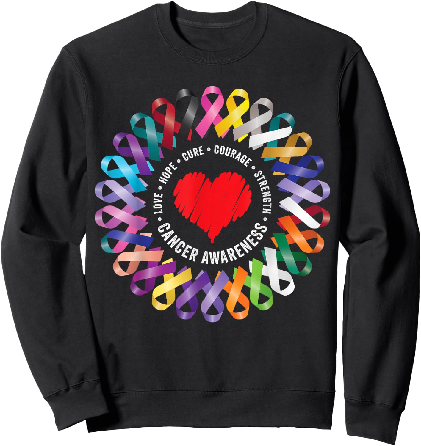 Cancer Awareness , Small, Black Sweatshirt - Sweatshirt | Black
