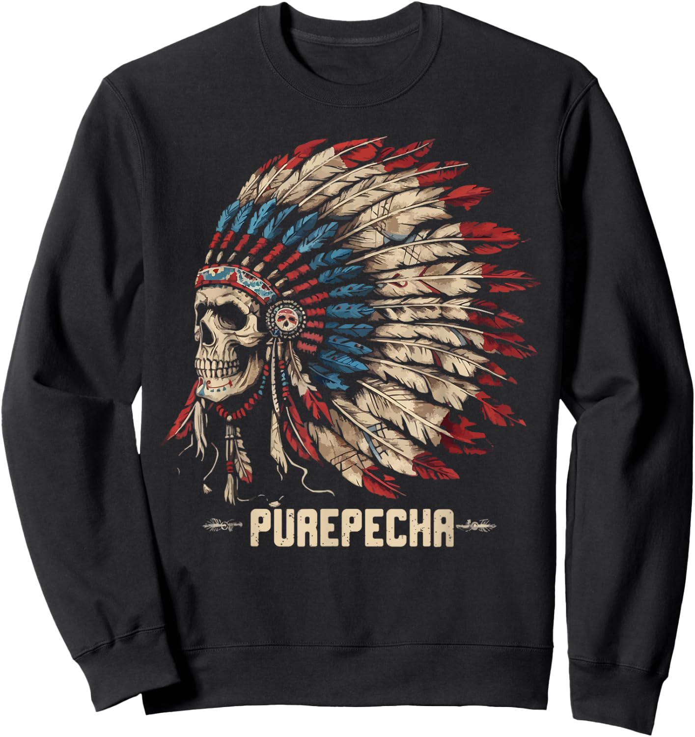 Indigenous People Mexico Native American Purepecha Tribe Sweatshirt - Sweatshirt | Black