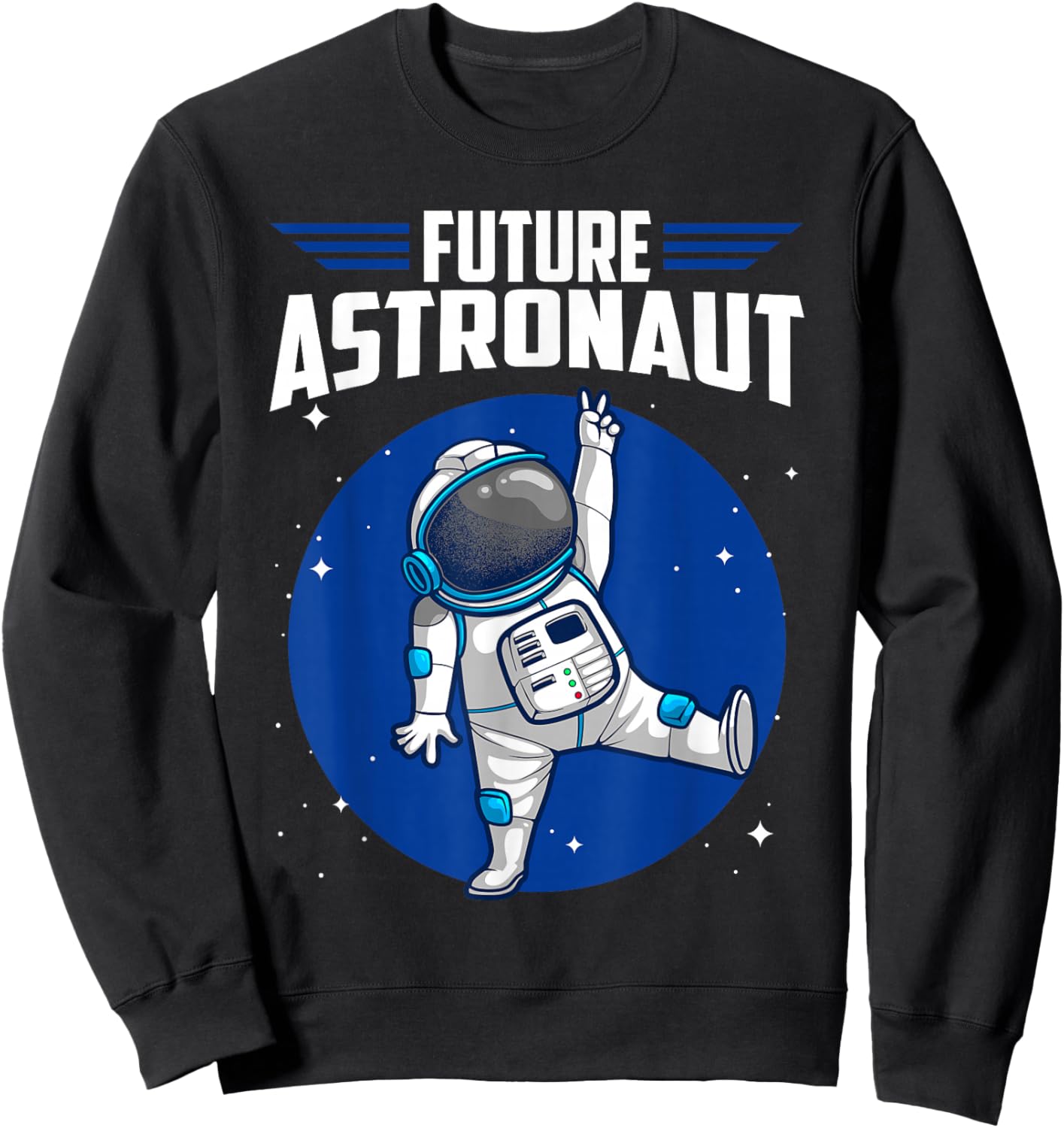 Cool Astronaut Art For Boys Kids Toddler Outer Space Galaxy Sweatshirt - Sweatshirt | Black