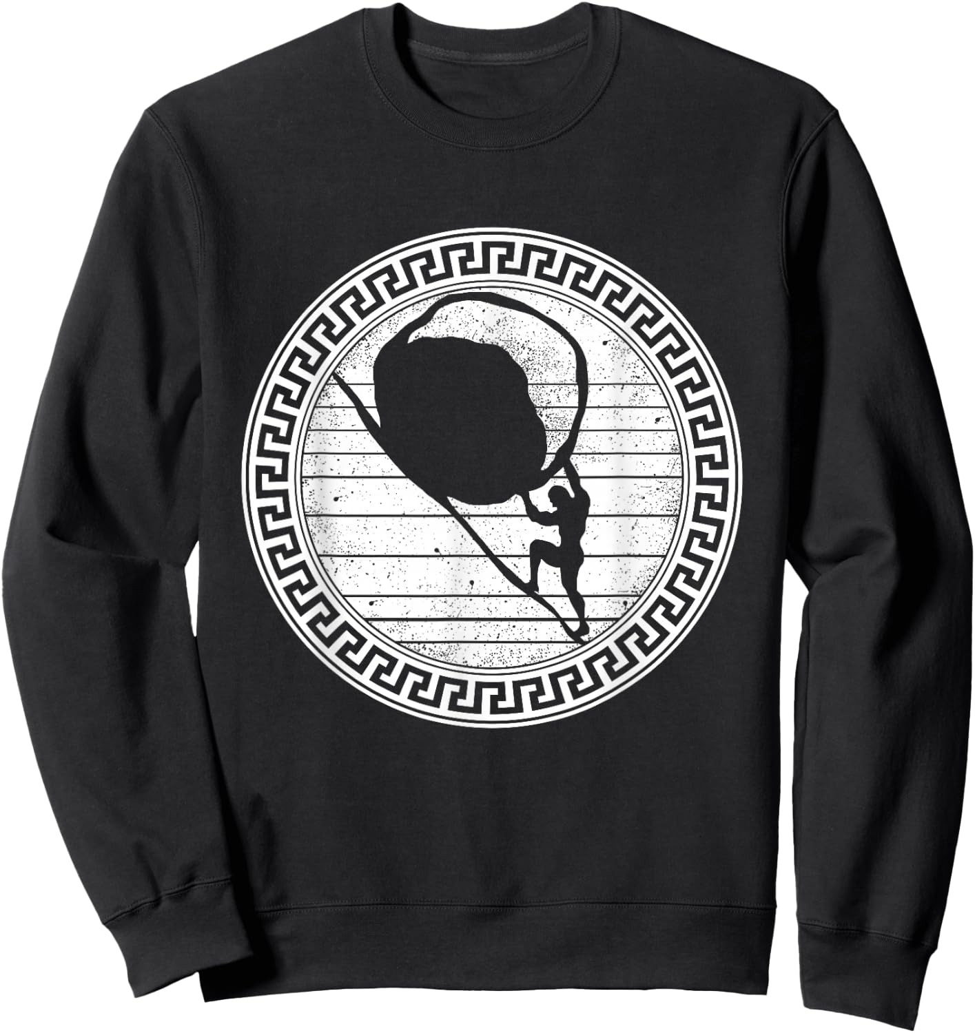 Greek Mythology Sisyphus Vintage Design King of Ephyra Myth Sweatshirt - Sweatshirt | Black