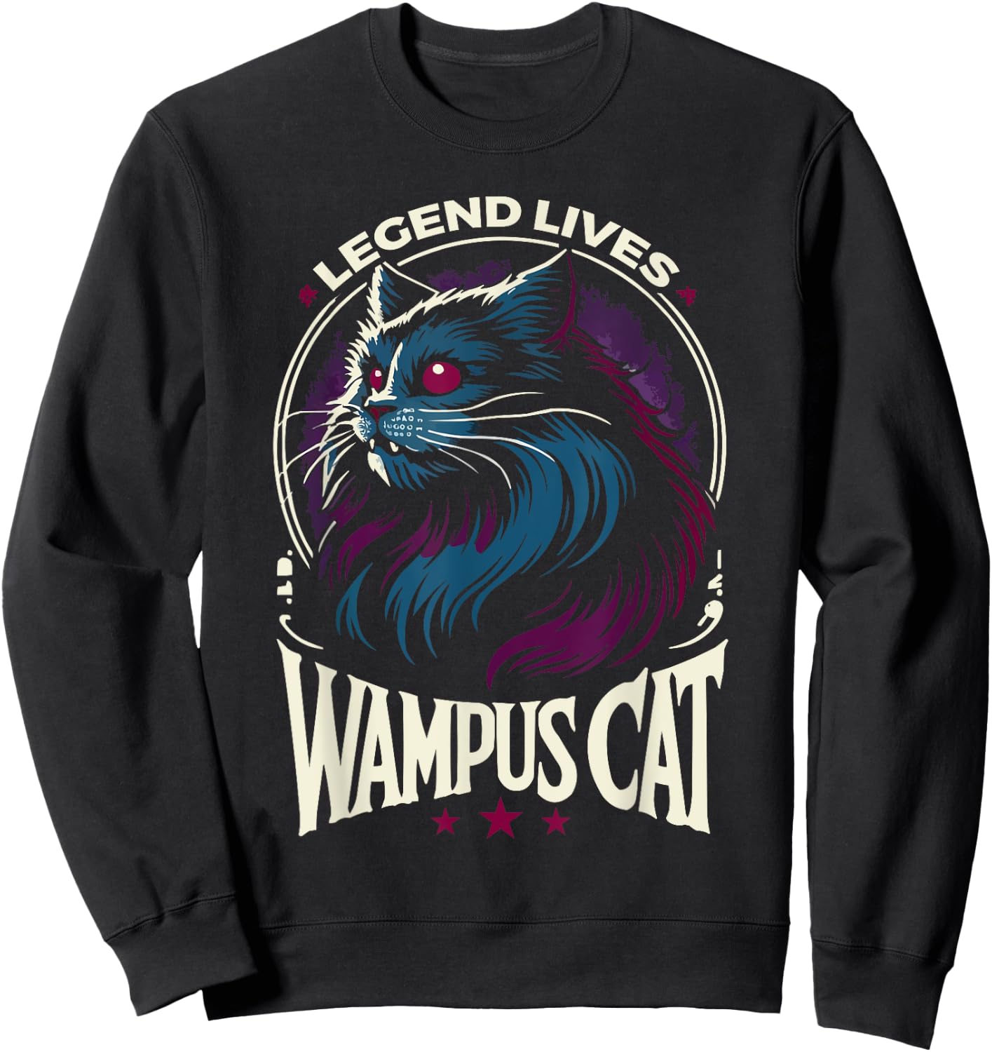 Wampus Cat American Folklore Cryptozoology Cryptid Women Sweatshirt - Sweatshirt | Black