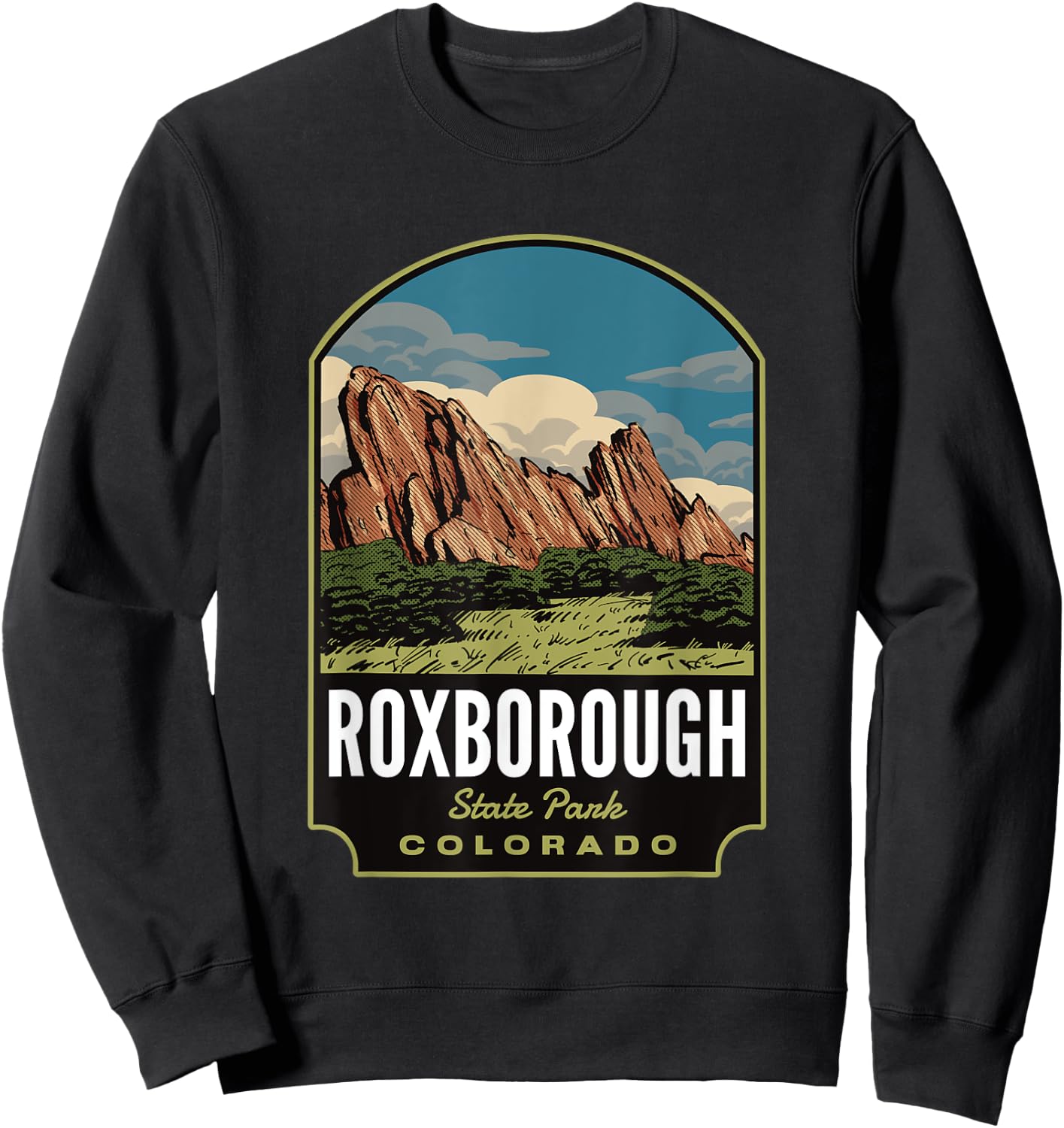 Roxborough State Park Colorado Sweatshirt - Sweatshirt | Black