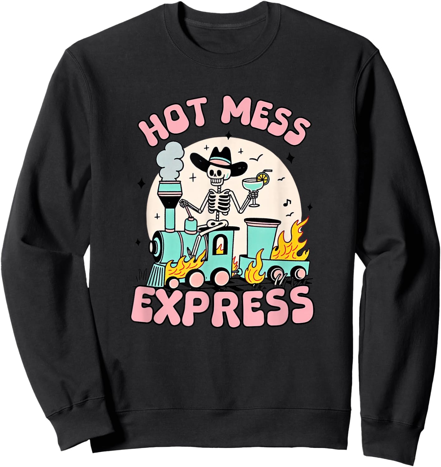 Snarky Hot Mess Express Funny Sweatshirt - Sweatshirt | Black