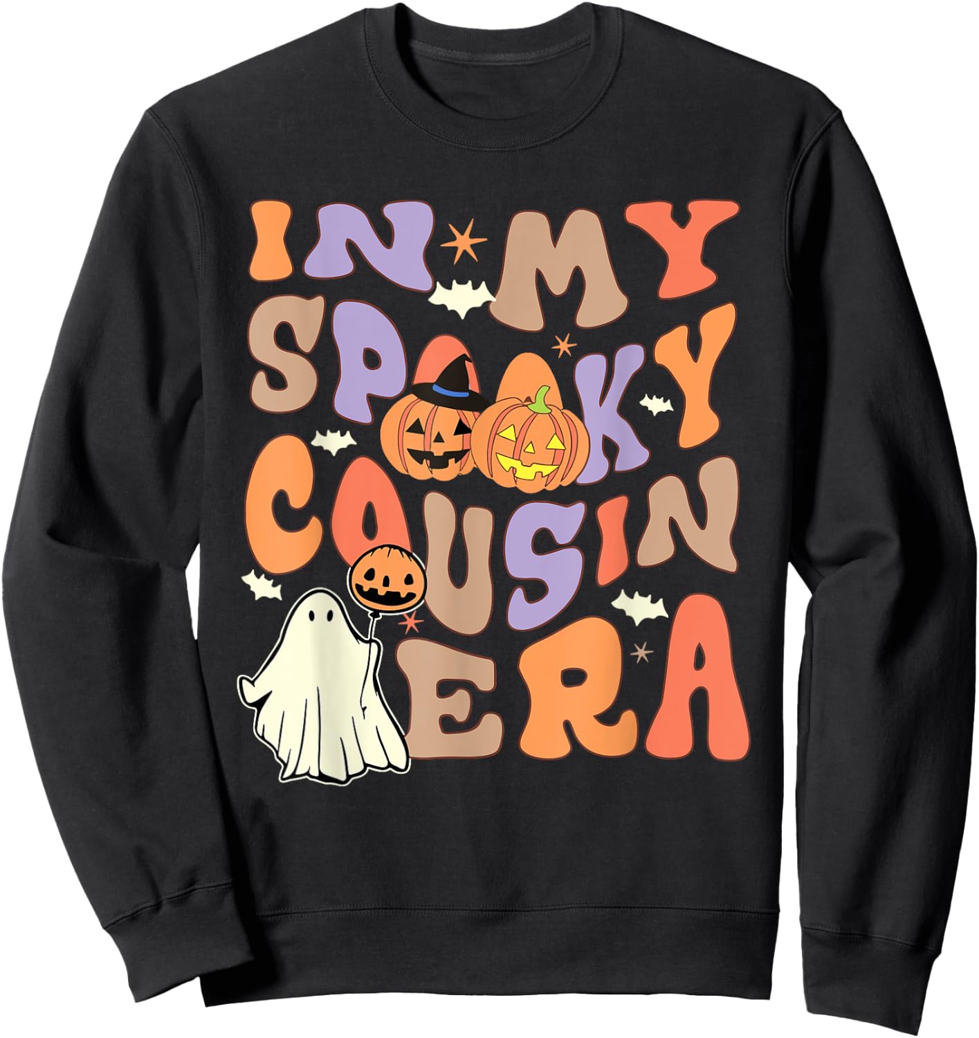 In My Spooky Cousin Era Spooky Ghost Family Matching Sweatshirt - Sweatshirt | Black