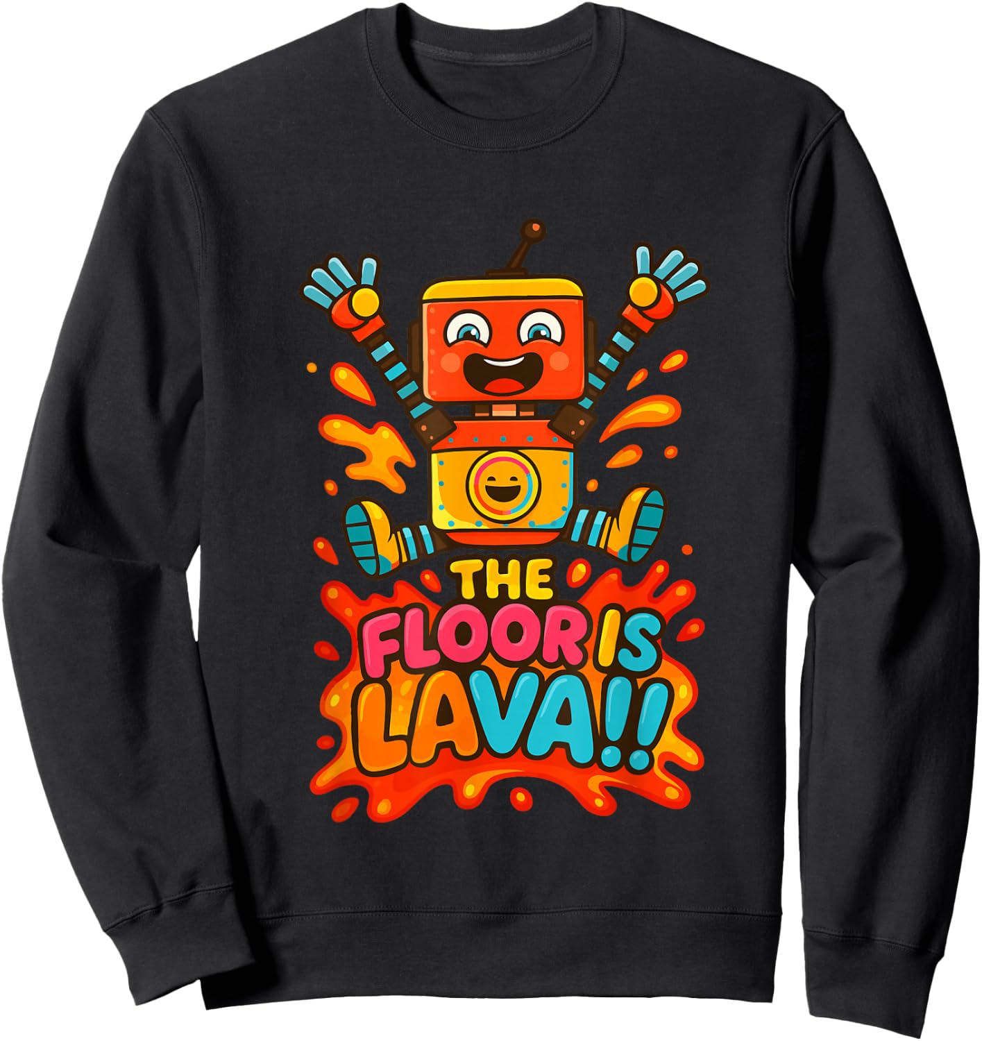 Rusty’s Floor is Lava Kids Adventure Fun Sweatshirt - Sweatshirt | Black