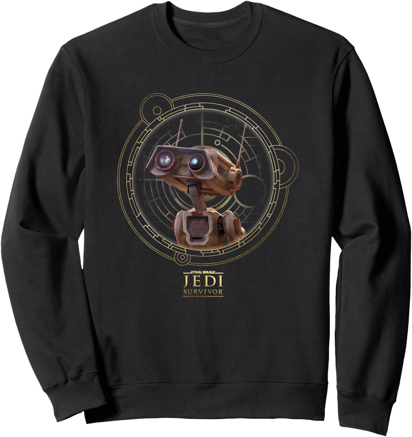 Star Wars Jedi: Survivor BD-1 Circle Vintage Portrait Sweatshirt - Sweatshirt | Black