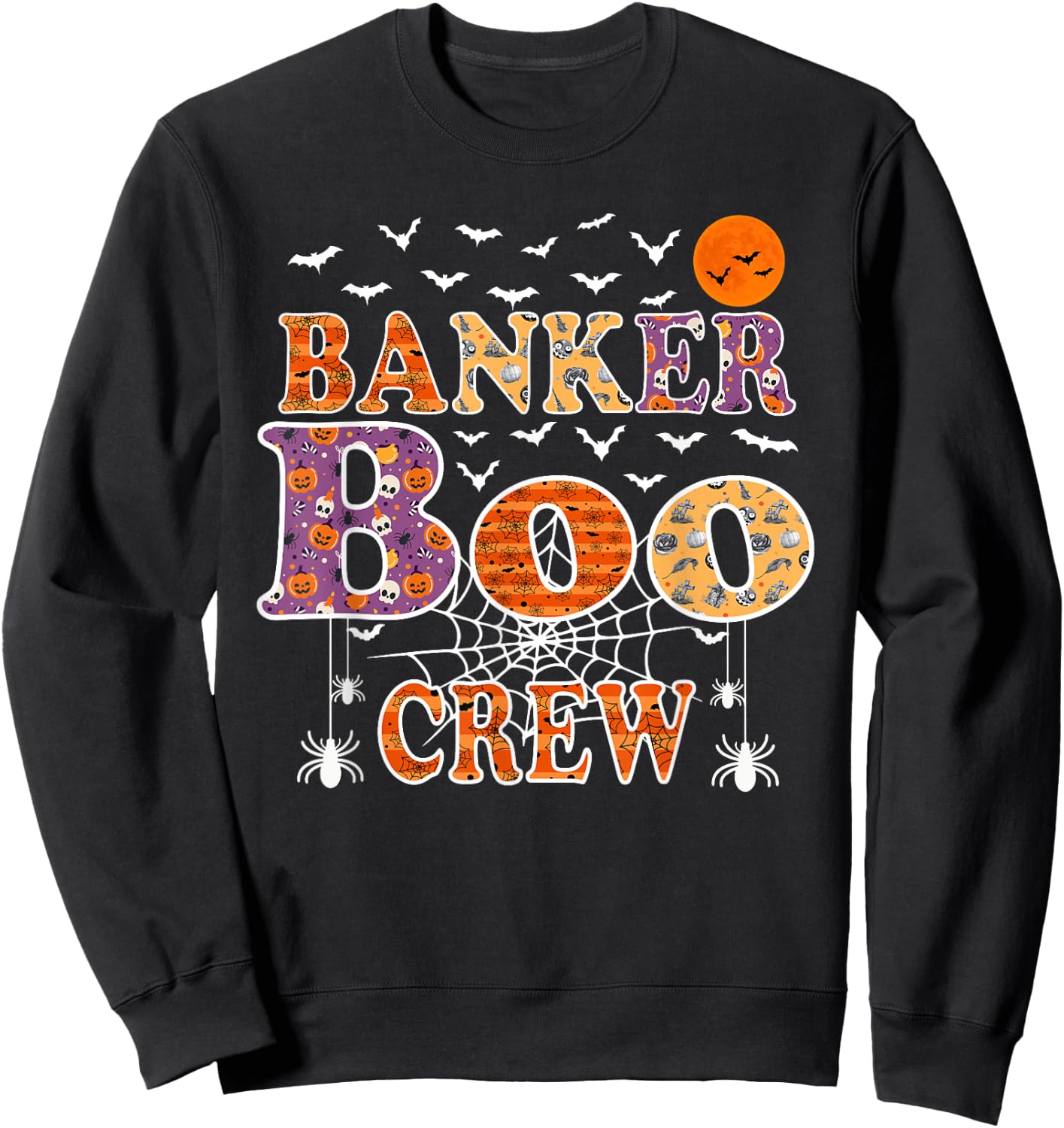 Banker Boo Crew Shirt Funny Halloween Costume Sweatshirt - Sweatshirt | Black