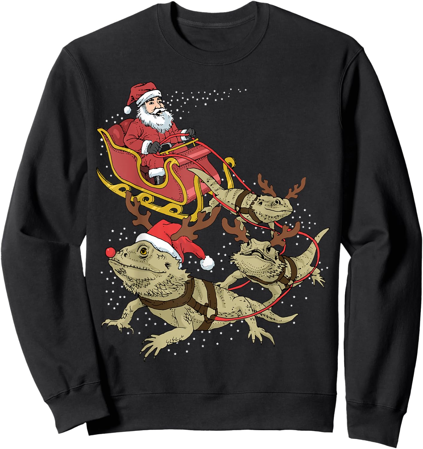 Bearded Dragon Christmas Sweatshirt - Sweatshirt | Black