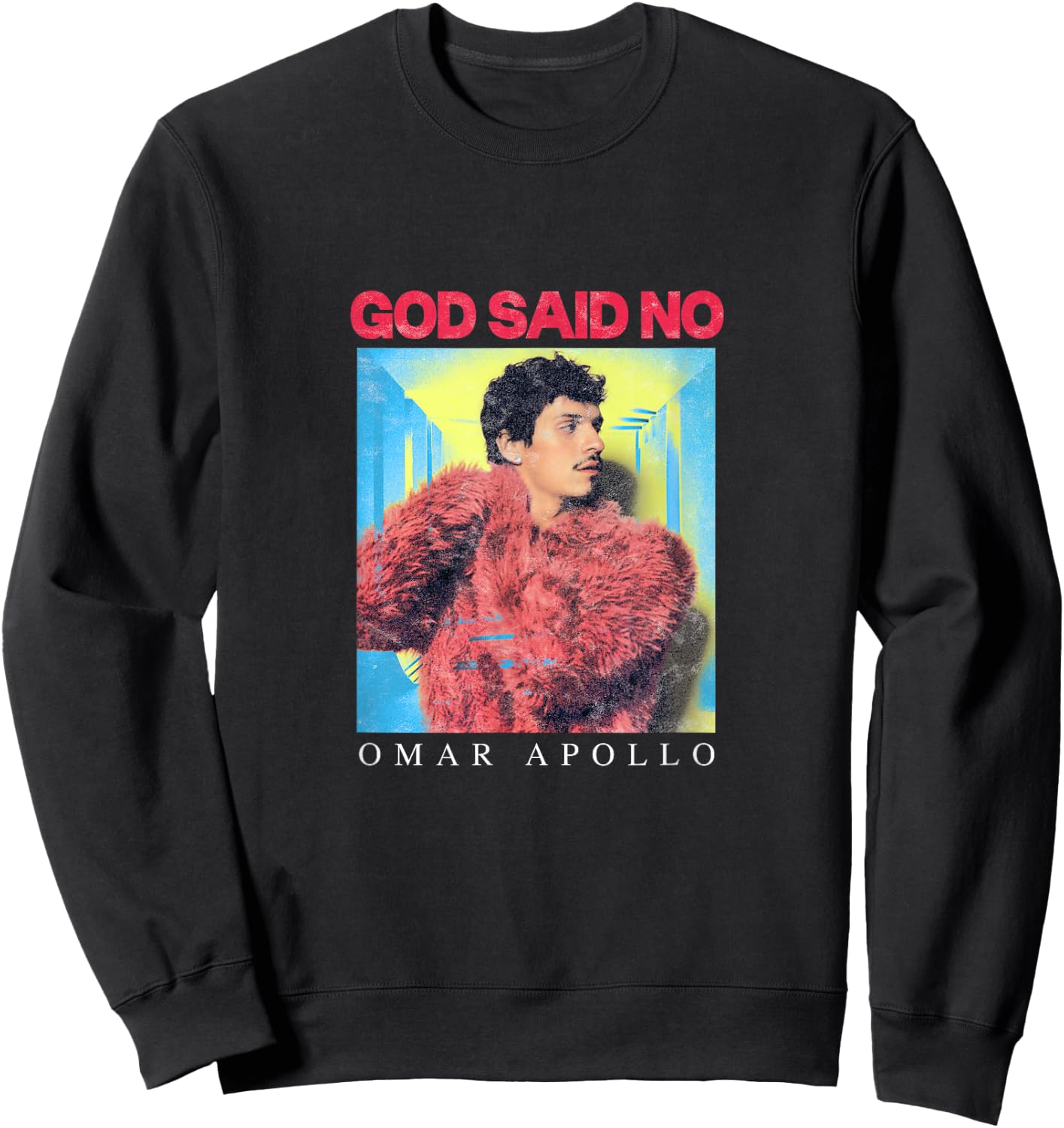 Omar Apollo God Said No Box , Small, Black Sweatshirt - Sweatshirt | Black