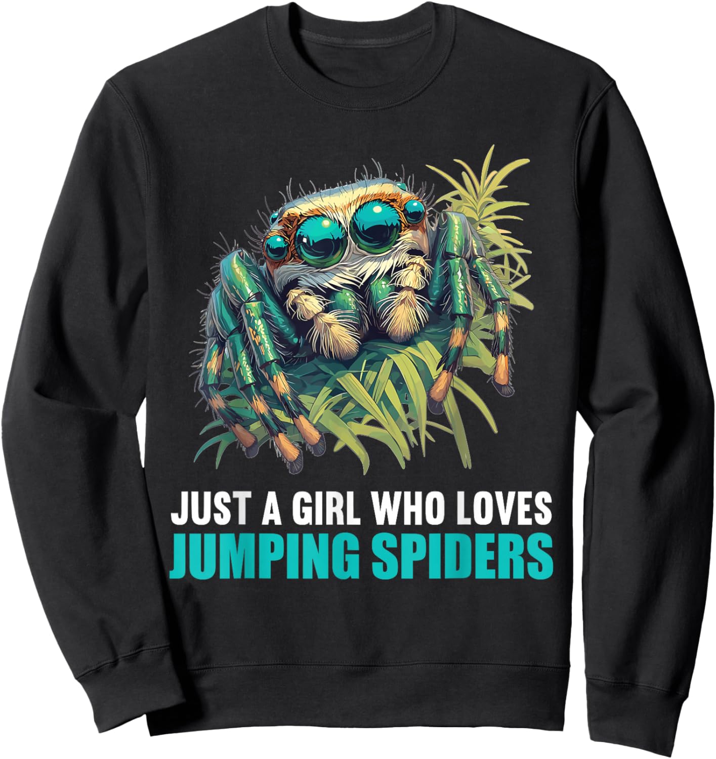 Jumping Spiders Jumping Spider Sweatshirt - Sweatshirt | Black