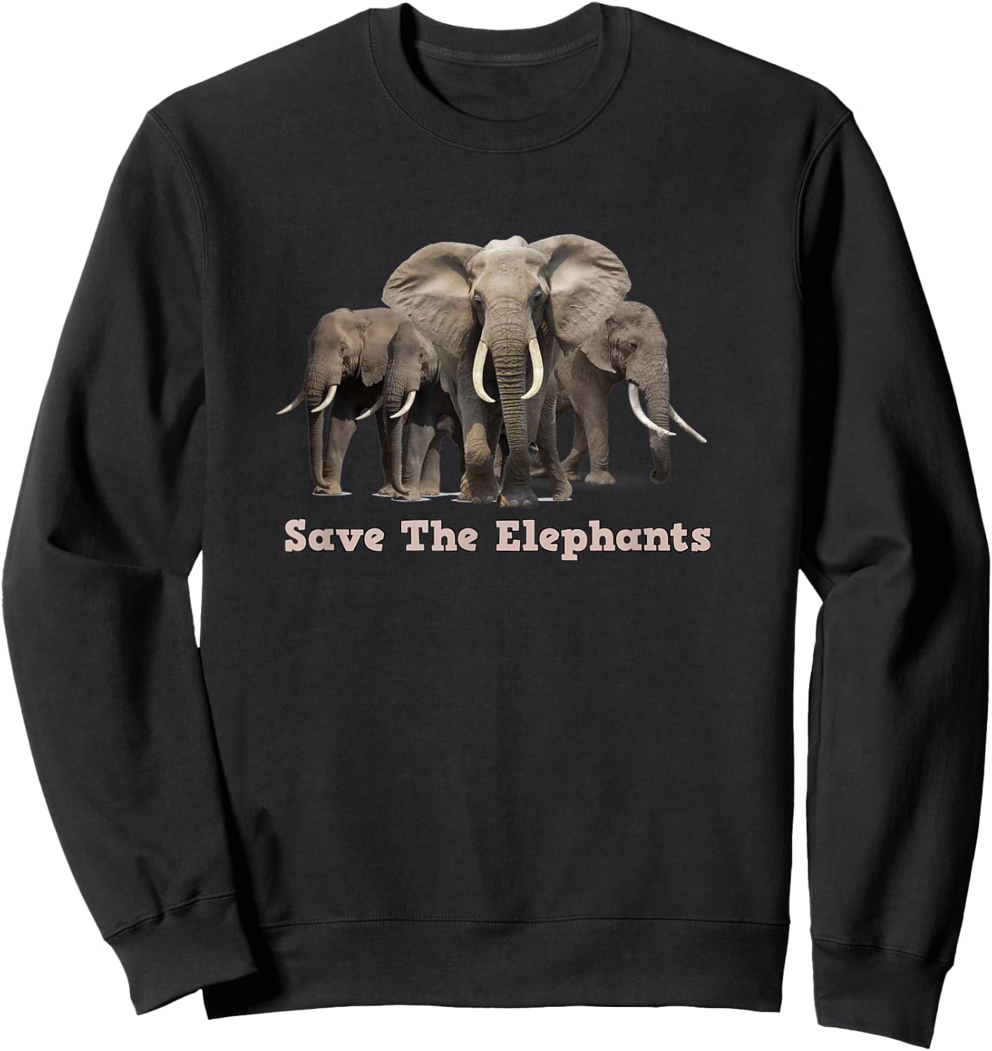 Save The Elephants Sweatshirt - Sweatshirt | Black