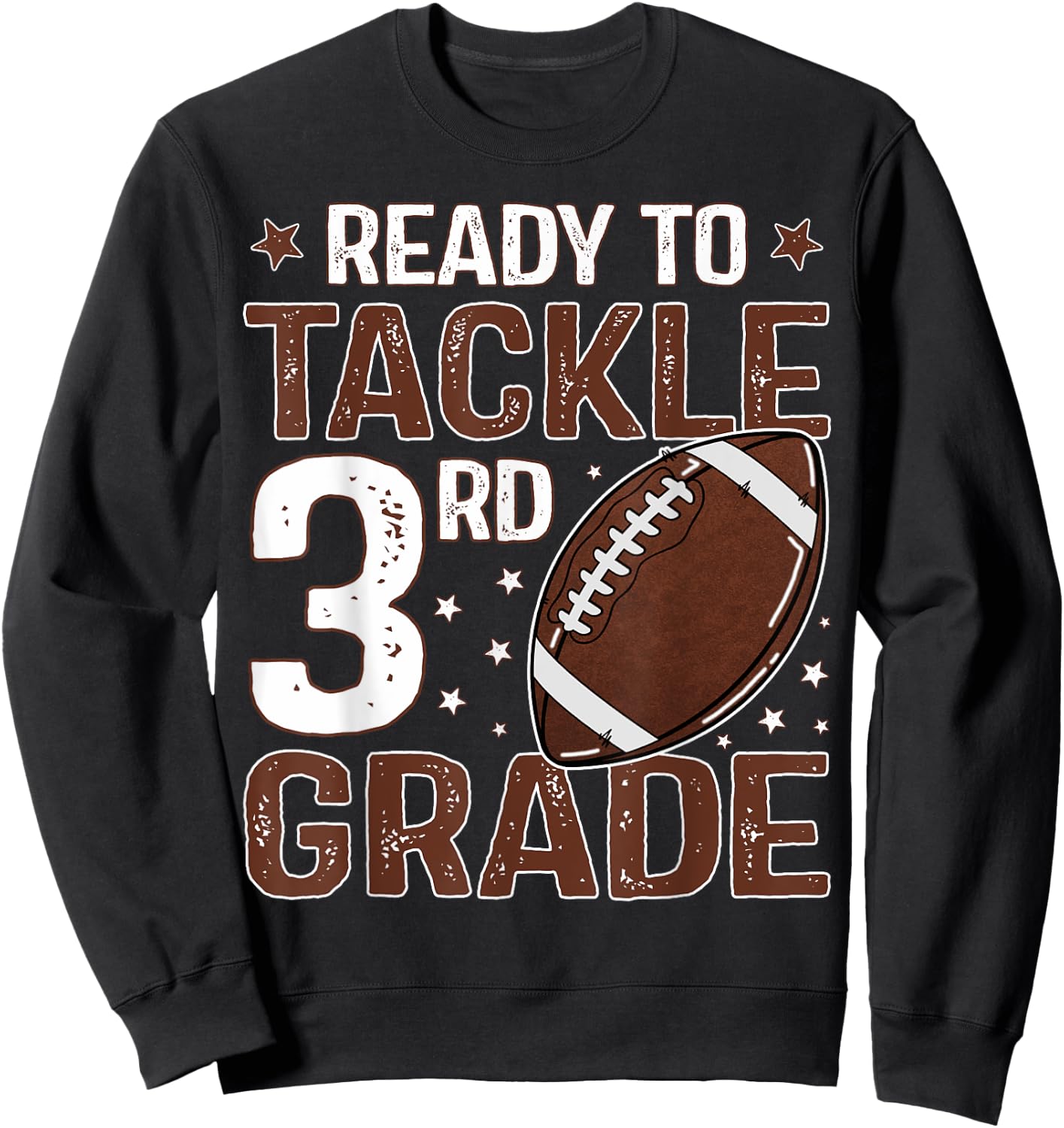 Ready To Tackle Third Grade First Day Of 3rd Grade Boys Sweatshirt - Sweatshirt | Black