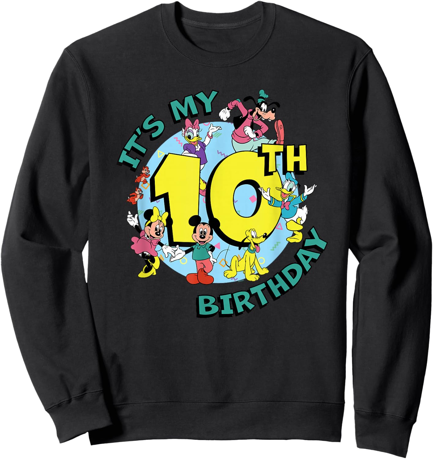 Disney Mickey and Friends It's My Tenth 10th Birthday Sweatshirt - Sweatshirt | Black