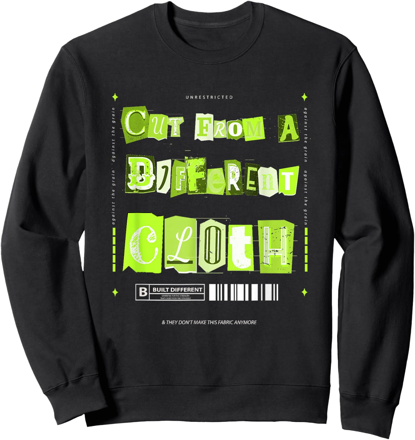Green Cut From A Different Cloth Green Sweatshirt - Sweatshirt | Black
