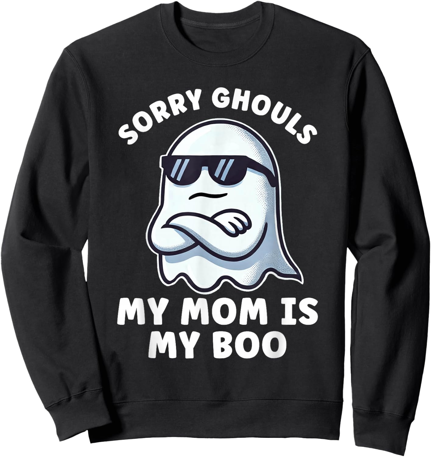 Halloween Ghost My Mama is my Boo Boys Kids Mom is my Boo Sweatshirt - Sweatshirt | Black