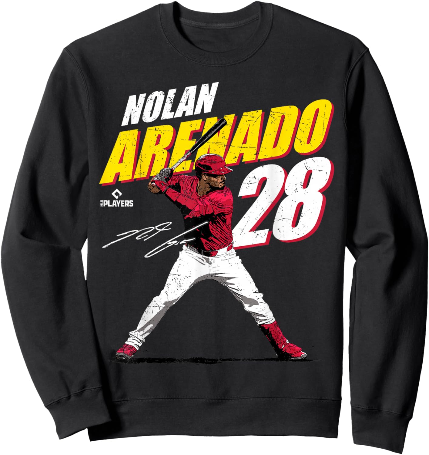 License Champs Nolan Arenado MLBPA St. Louis Baseball Fan , Grey, Small, -Adults, Short Sleeve Sweatshirt - Sweatshirt | Black