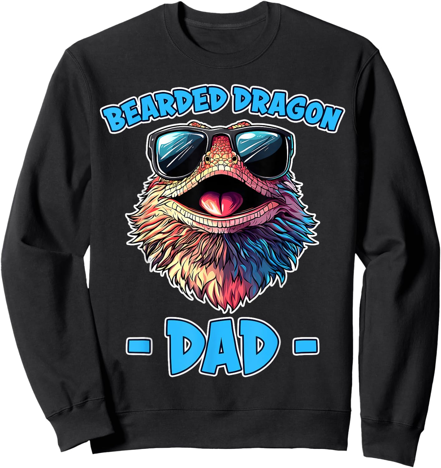 Bearded Dragon Dad Cute Bearded Dragon Sweatshirt - Sweatshirt | Black