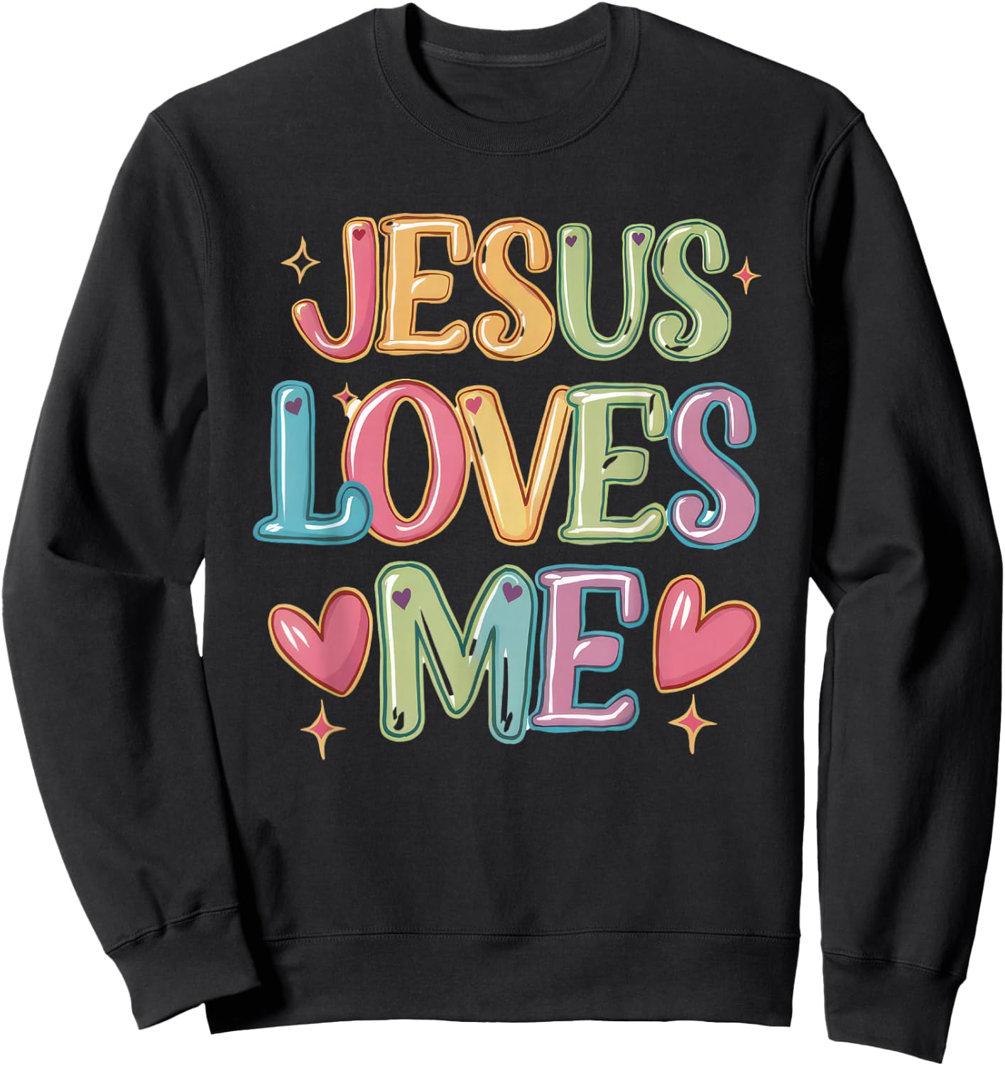 Jesus Loves Me! Christian Kids back to school Sweatshirt - Sweatshirt | Black