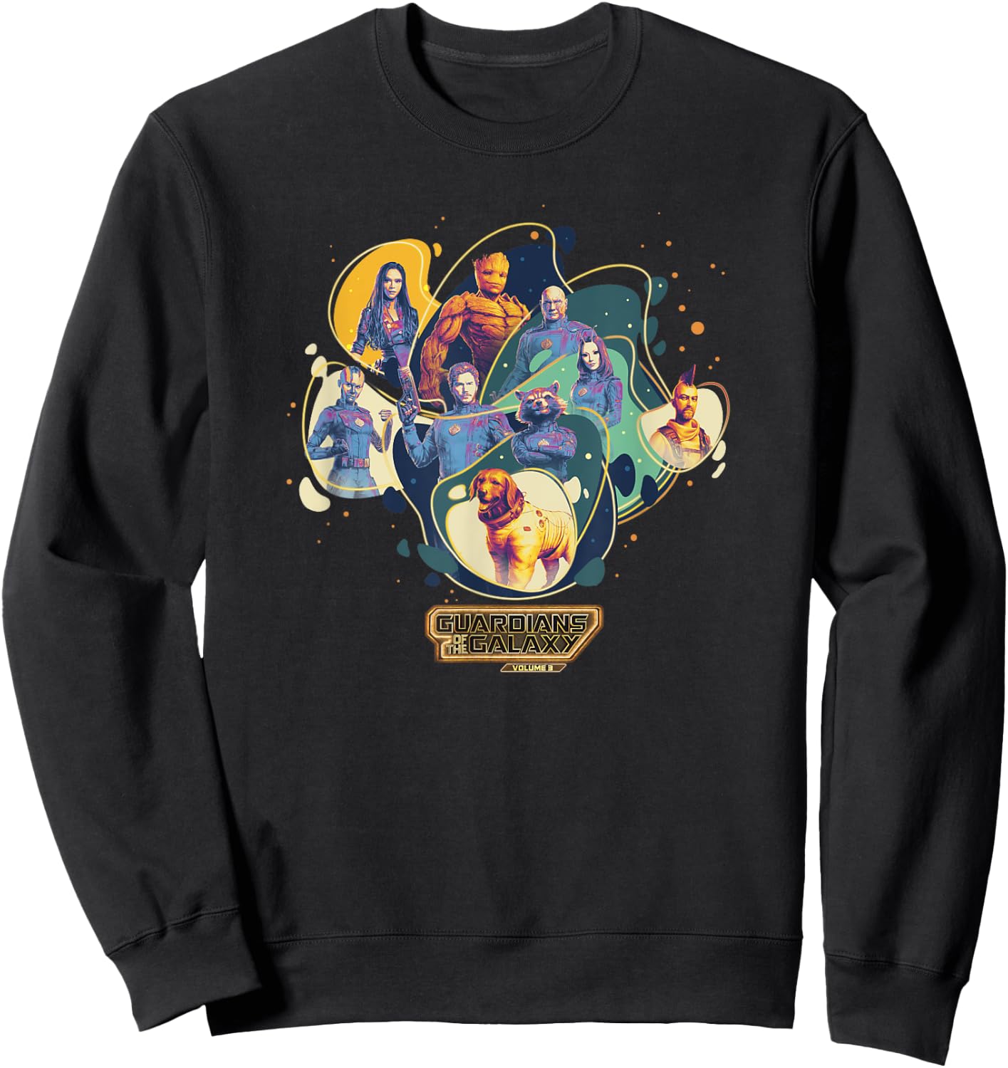 Marvel Guardians of the Galaxy Vol. 3 Cosmic Group Shot Sweatshirt - Sweatshirt | Black
